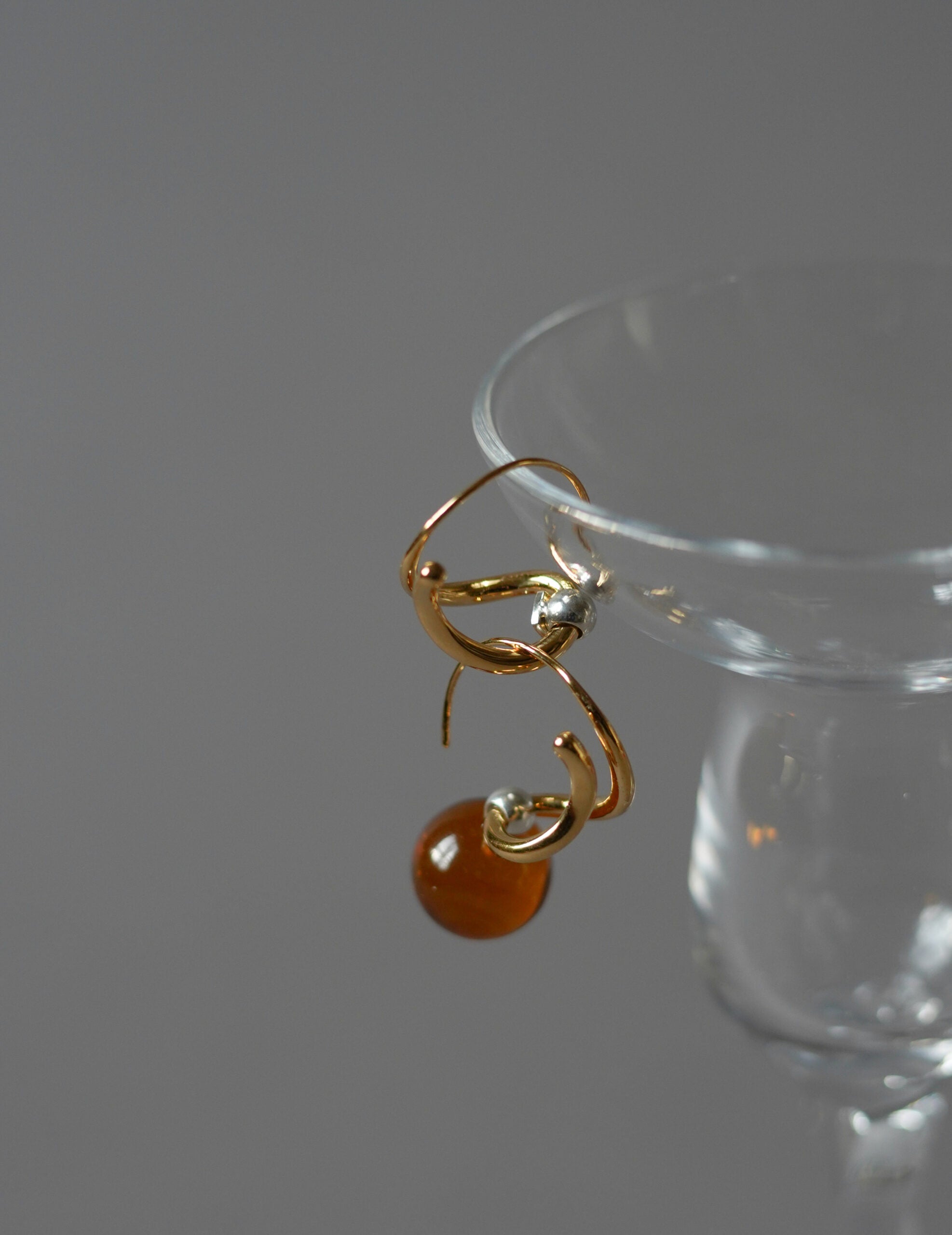 Wave Pierces Calm·耳環&琥珀吊墜組合