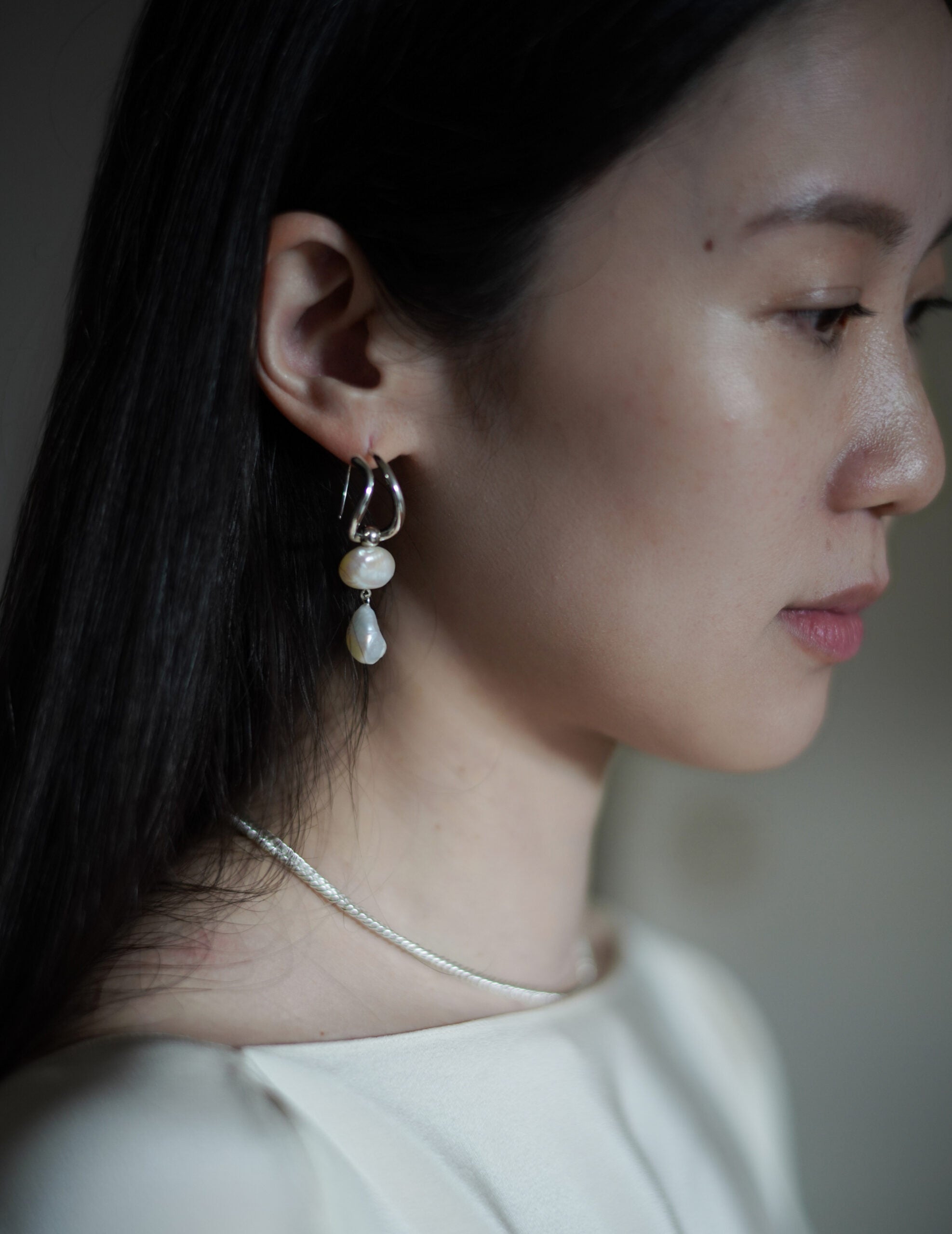 Wave Pierces Calm·耳環&珍珠吊墜組合