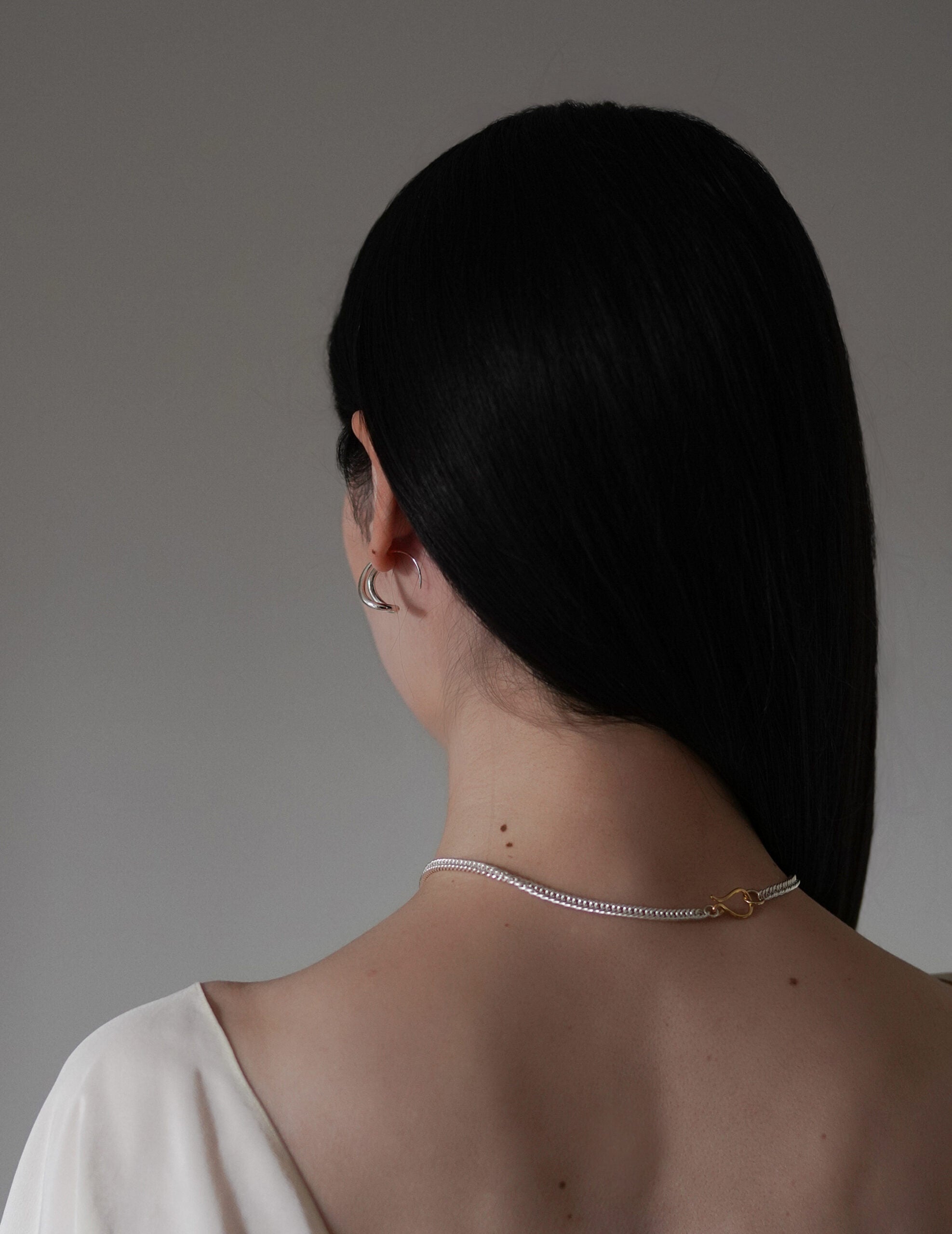 Hook Necklace Silver Small