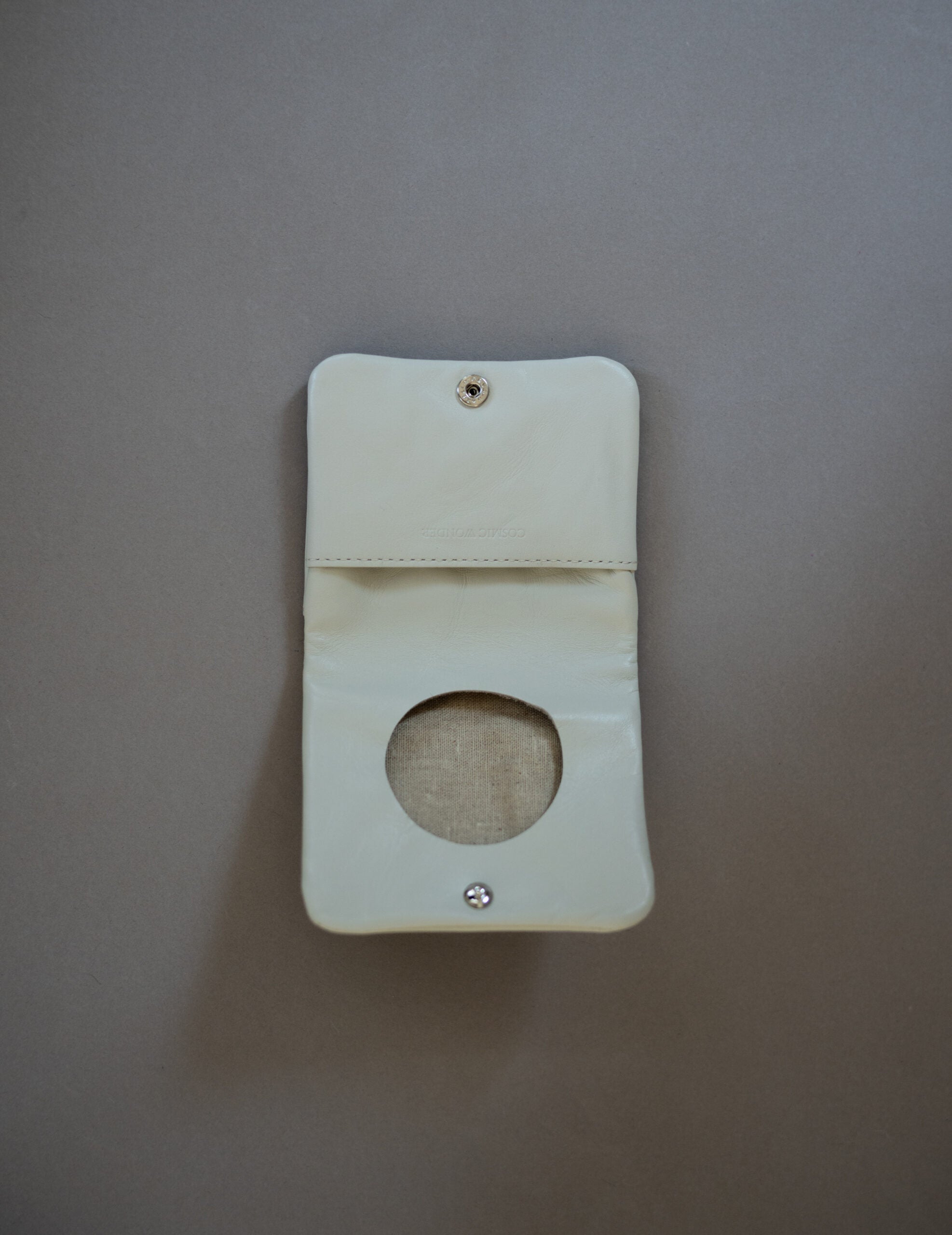 Light Leather Coin Case・Grey