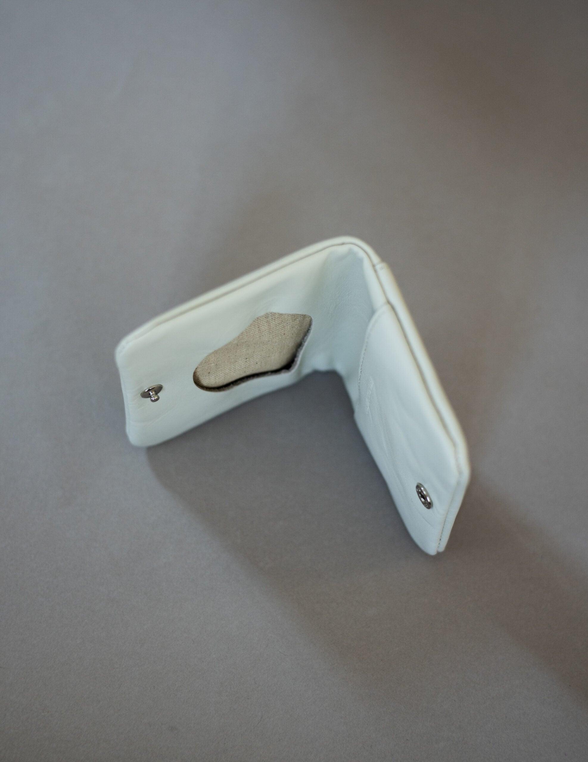 Light Leather Coin Case・Grey