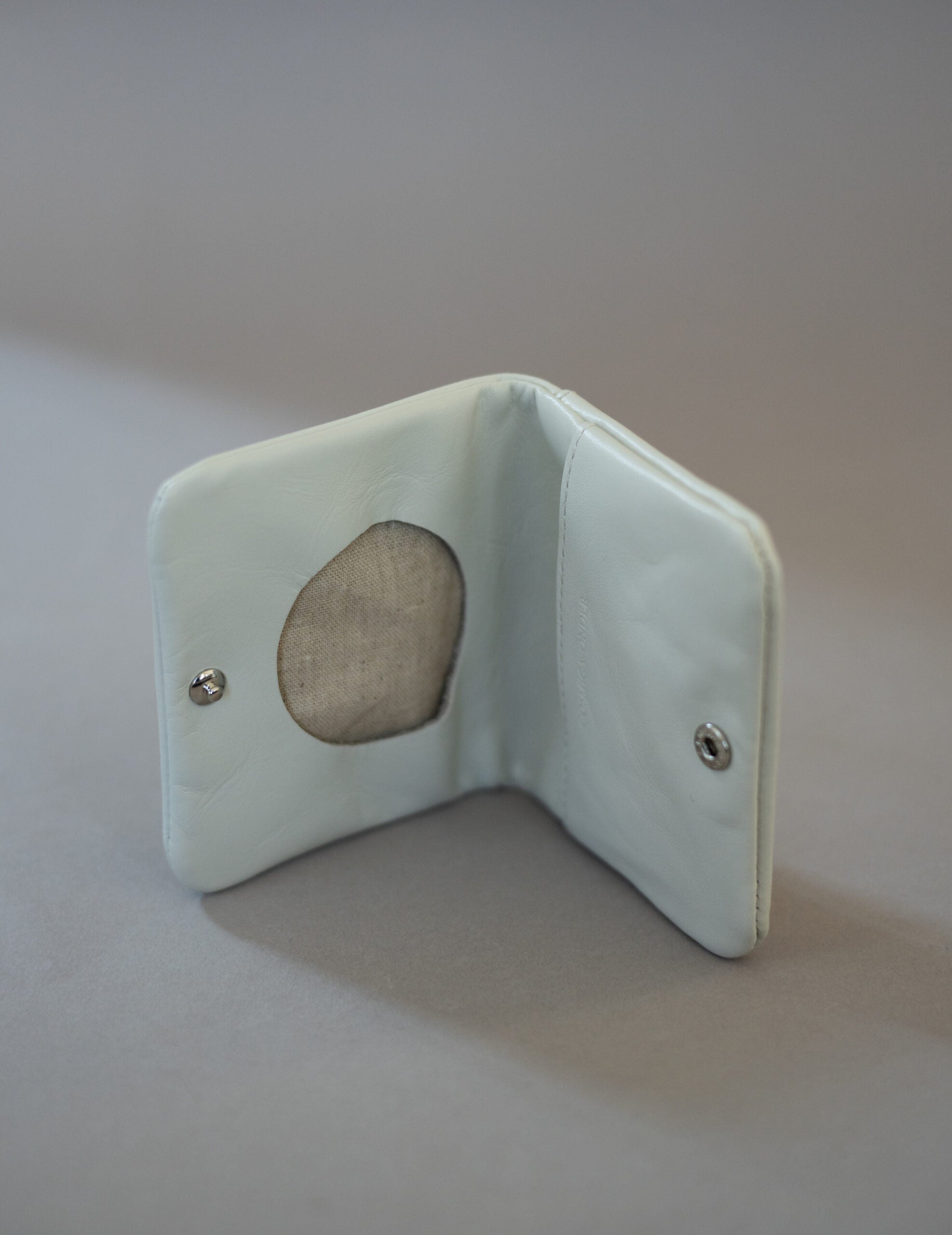 Light Leather Coin Case・Grey