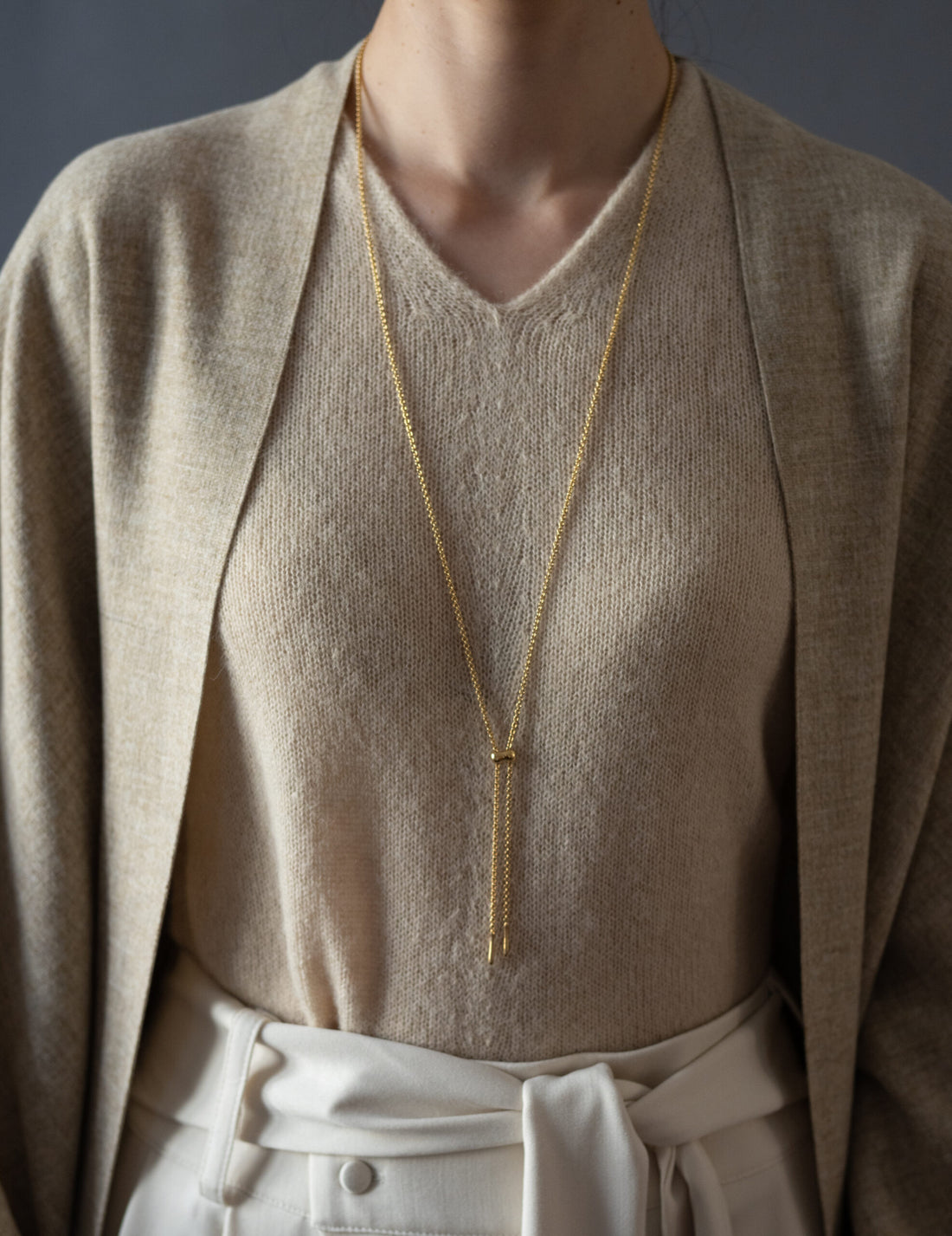 Cord 可調節長鍊・金色