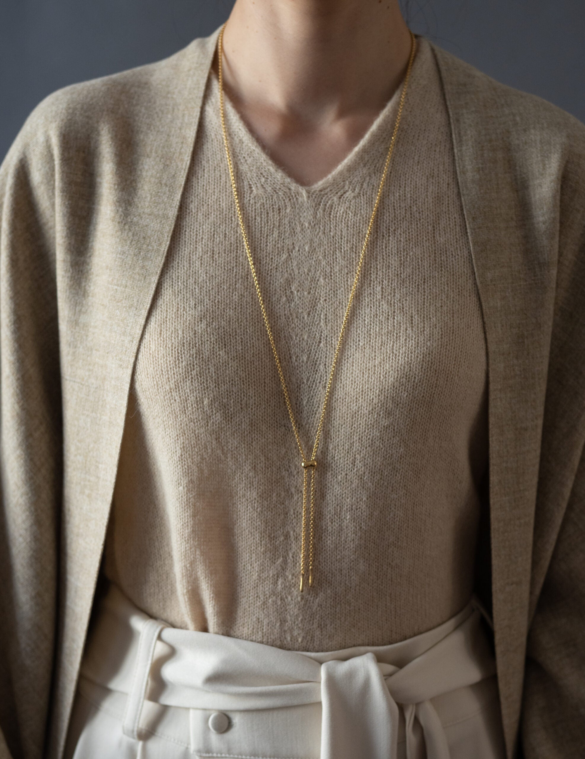 Cord 可調節長鍊・金色