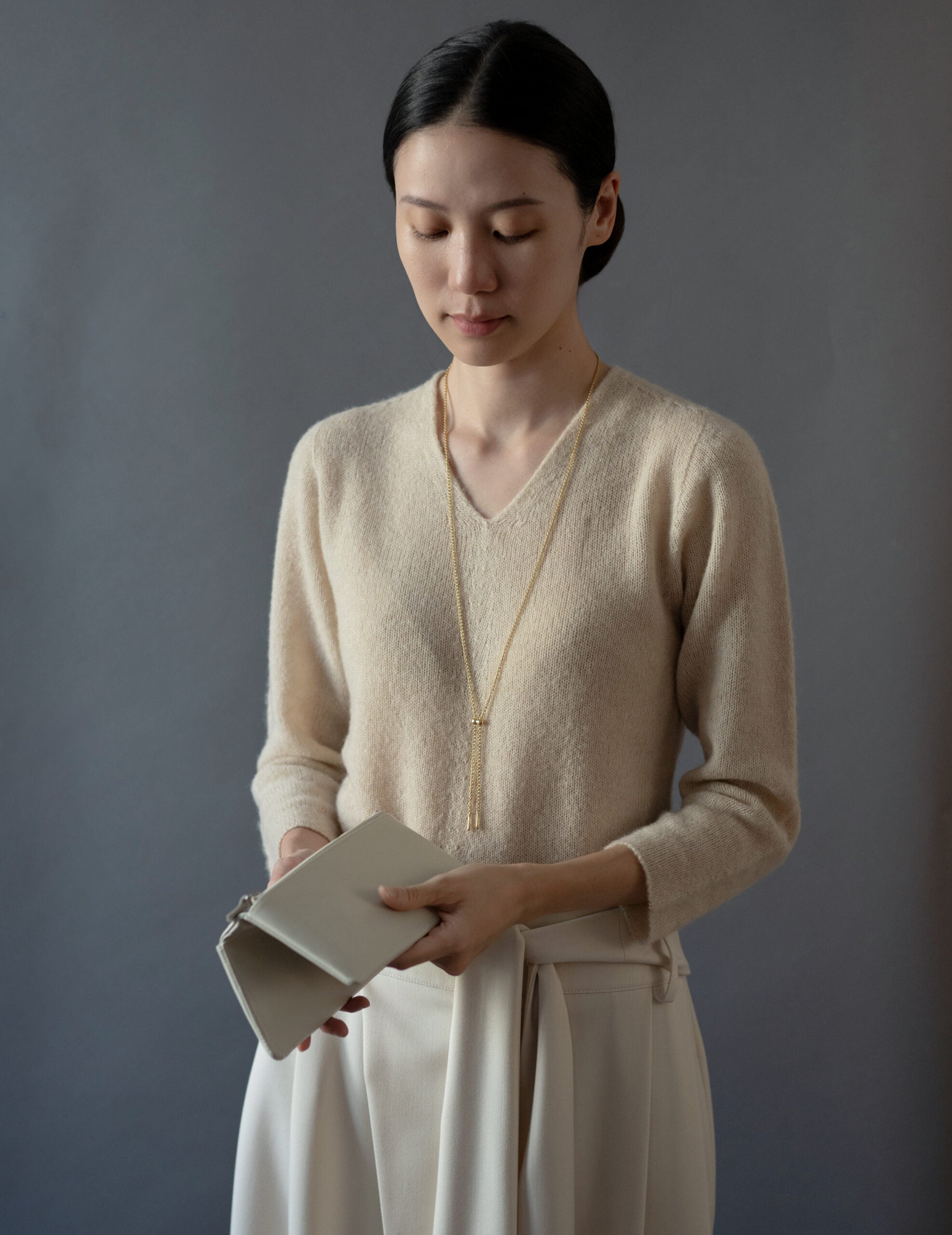 Light Leather Wallet・Grey