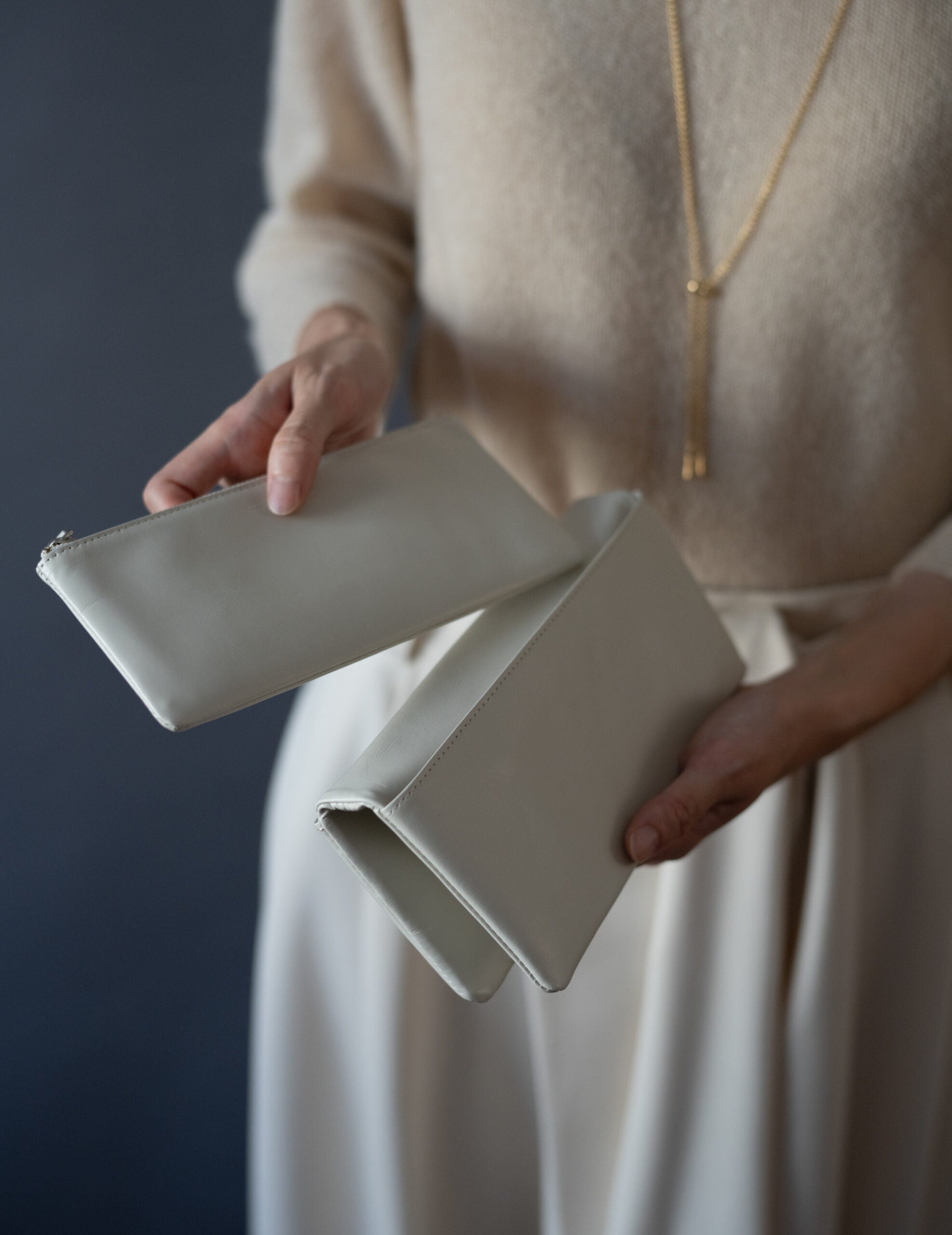 Light Leather Wallet・Grey