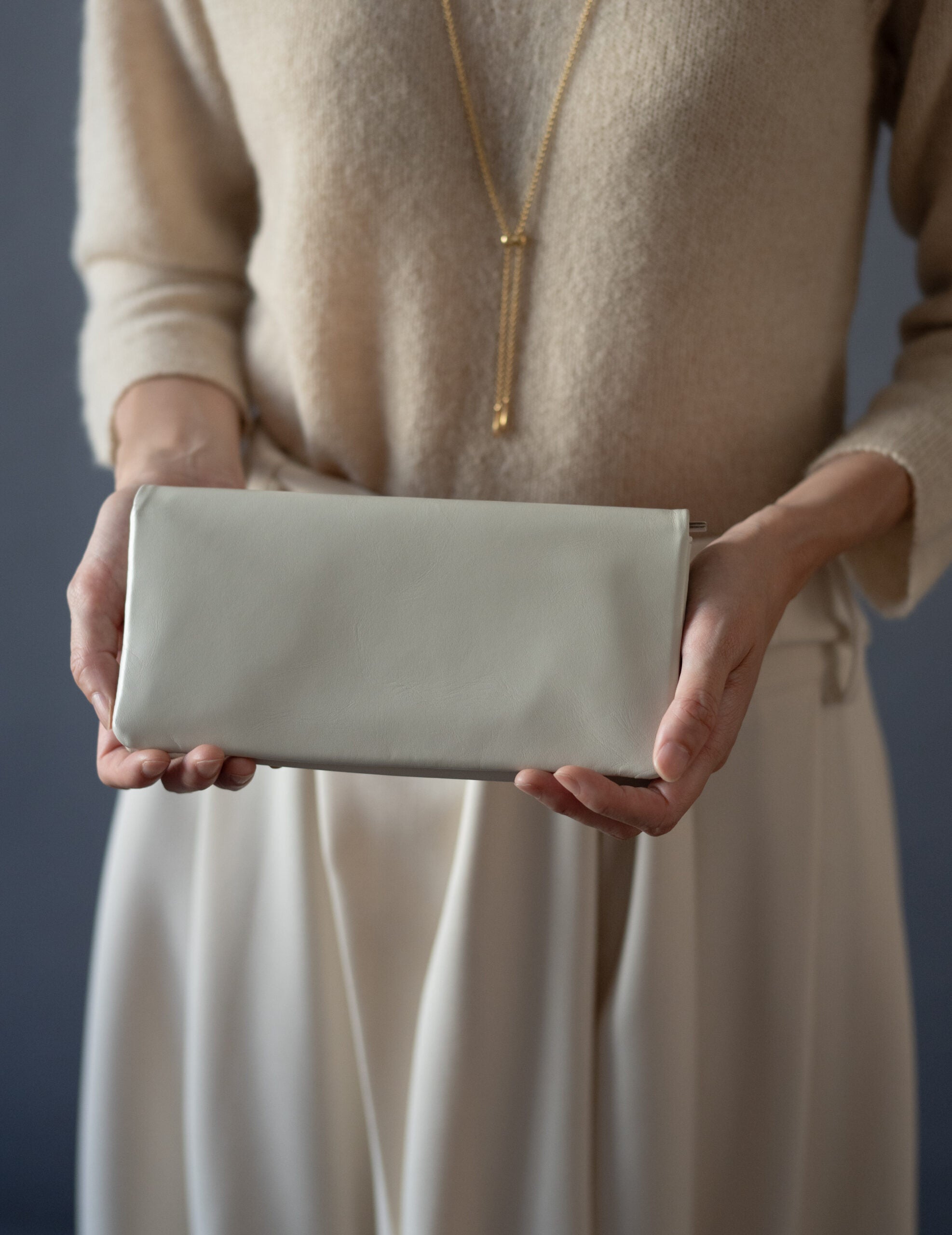 Light Leather Wallet・Grey