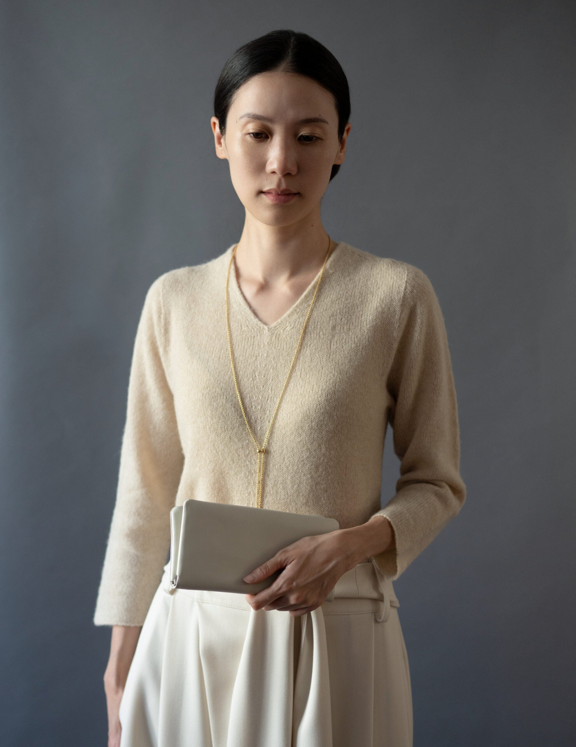 Light Leather Wallet・Grey