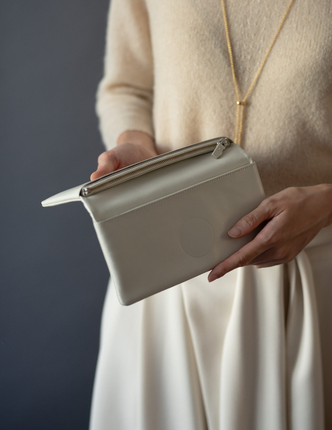 Light Leather Wallet・Grey