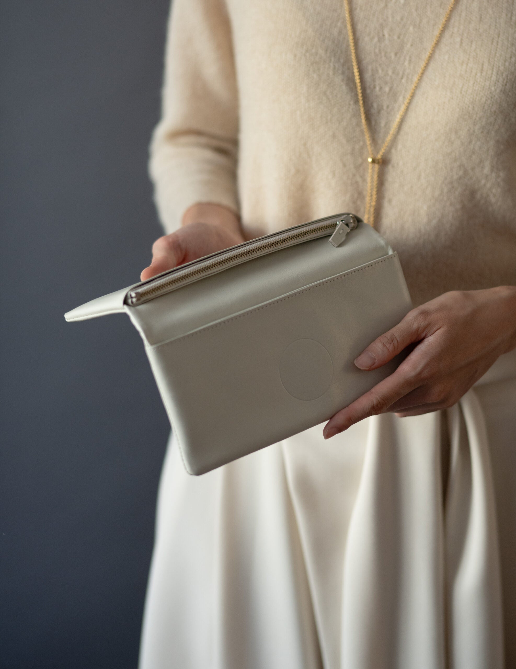 Light Leather Wallet・Grey