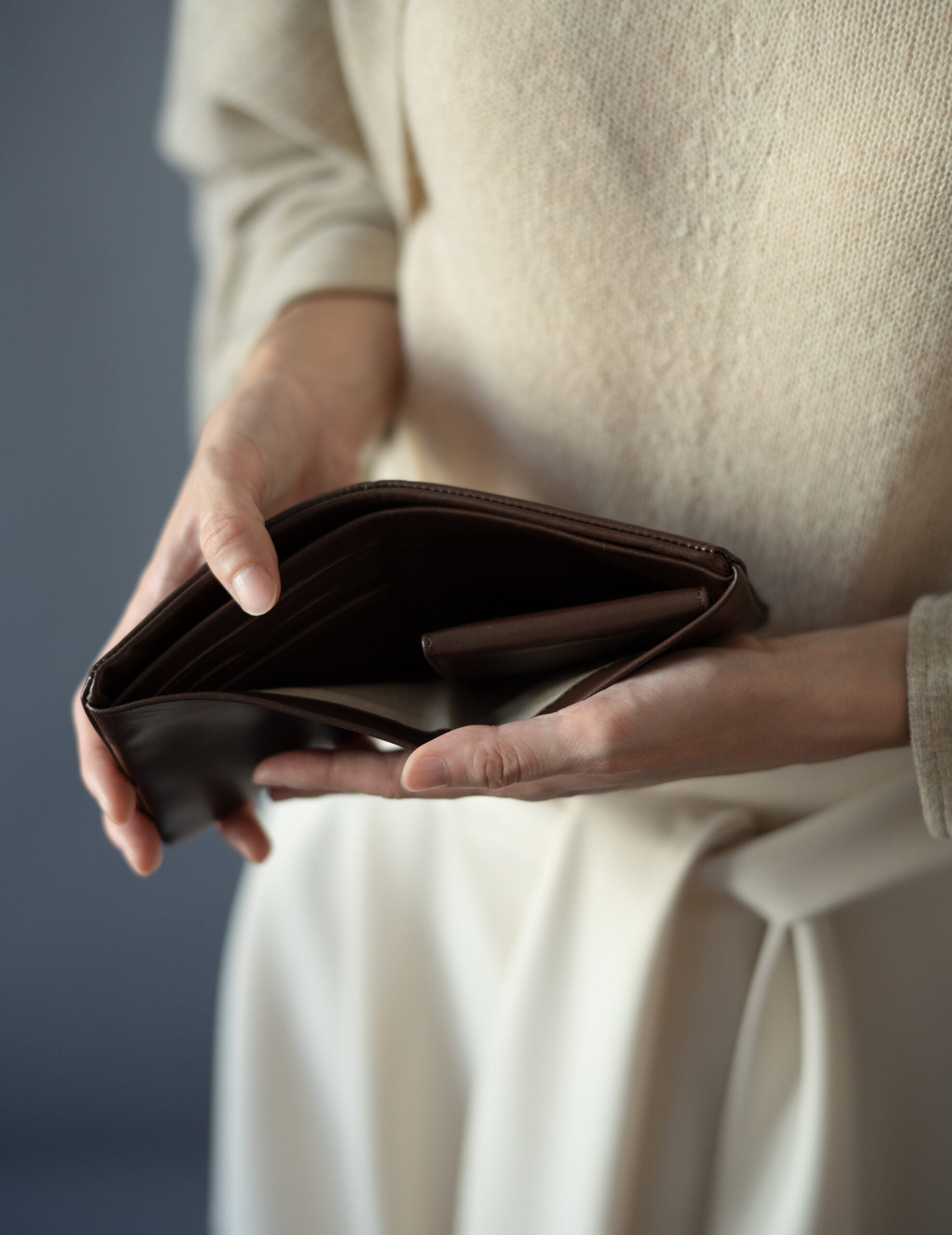Light Leather Bifold Wallet・Brown