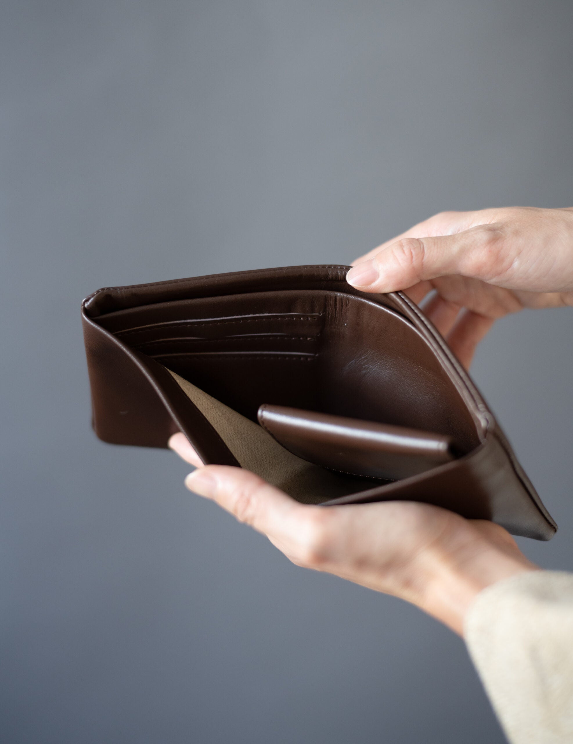 Light Leather Bifold Wallet・Brown