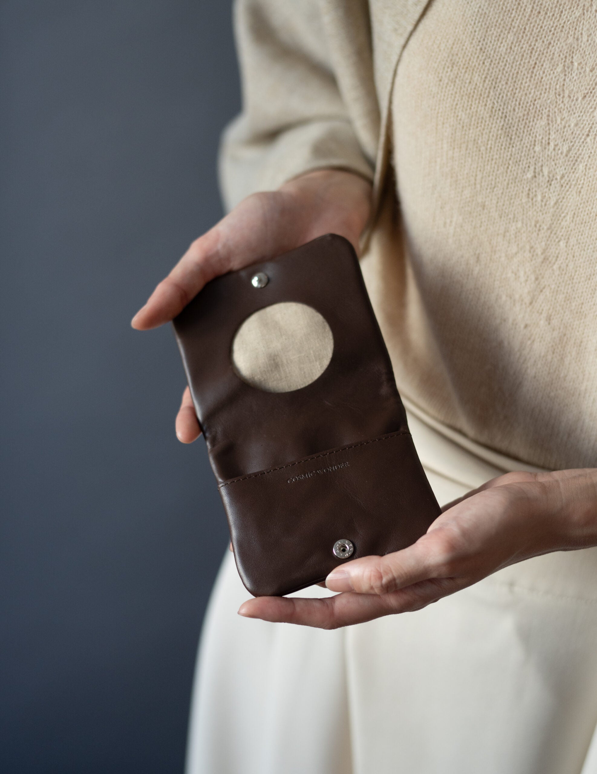 Light Leather Coin Case・Brown