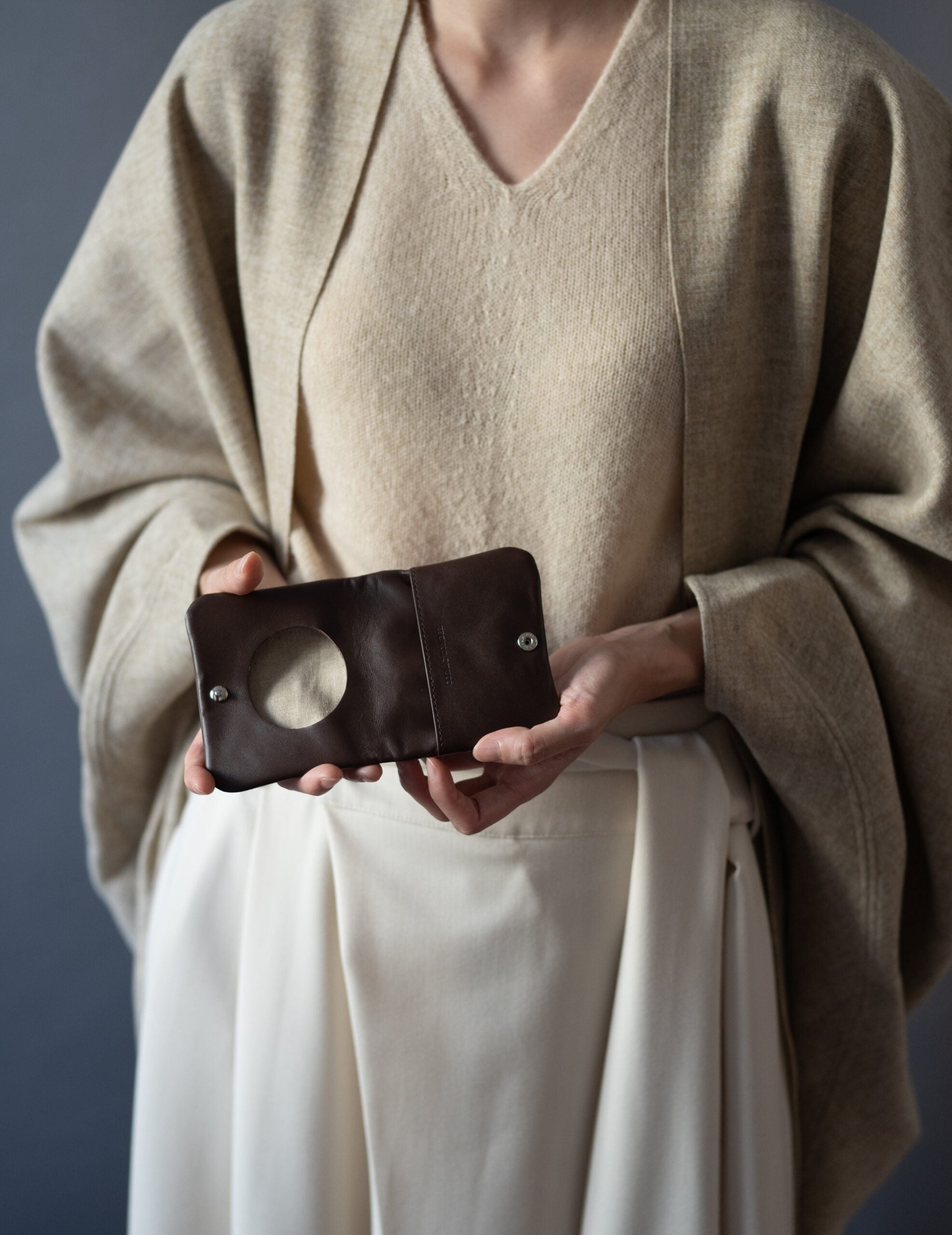 Light Leather Coin Case・Brown