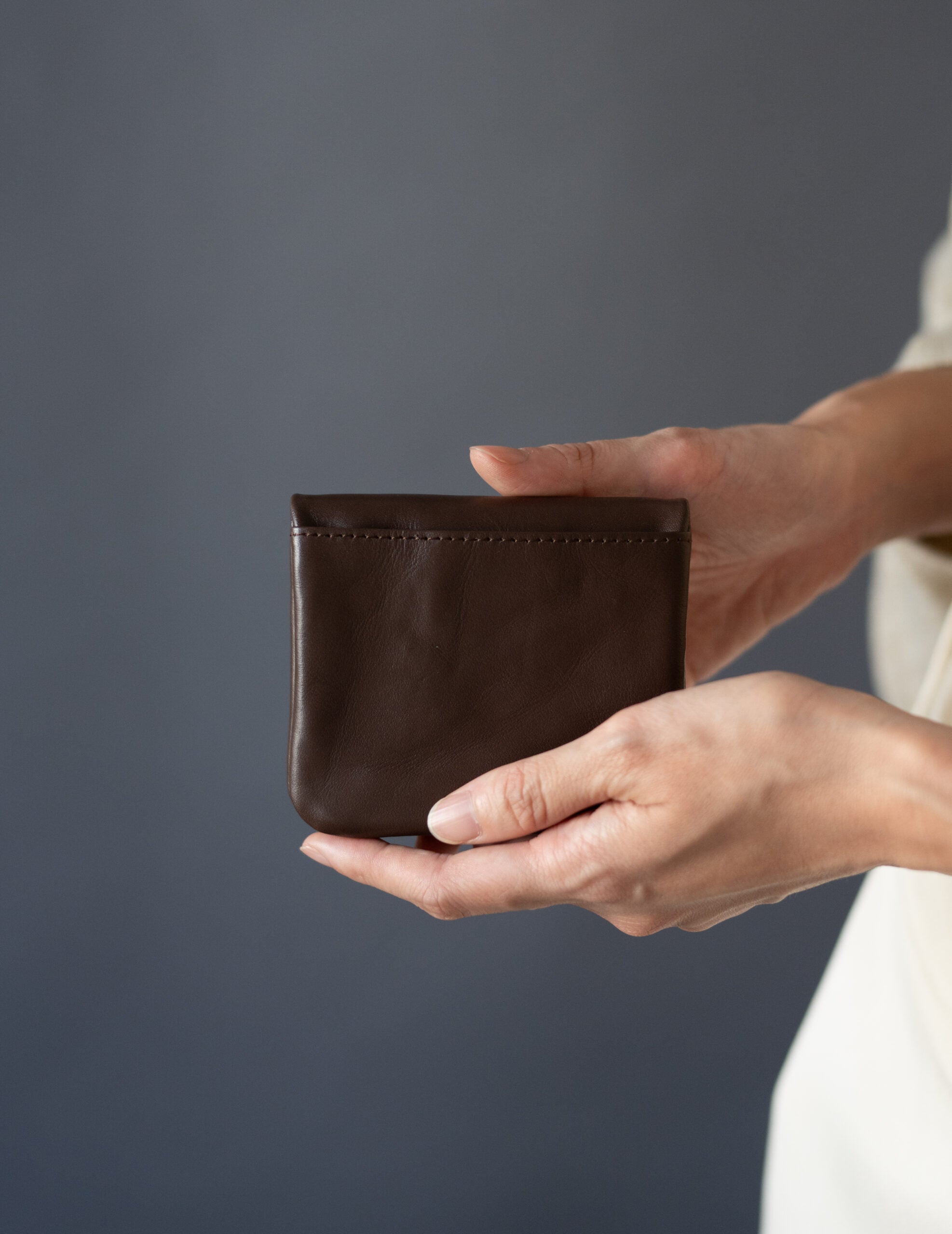 Light Leather Coin Case・Brown