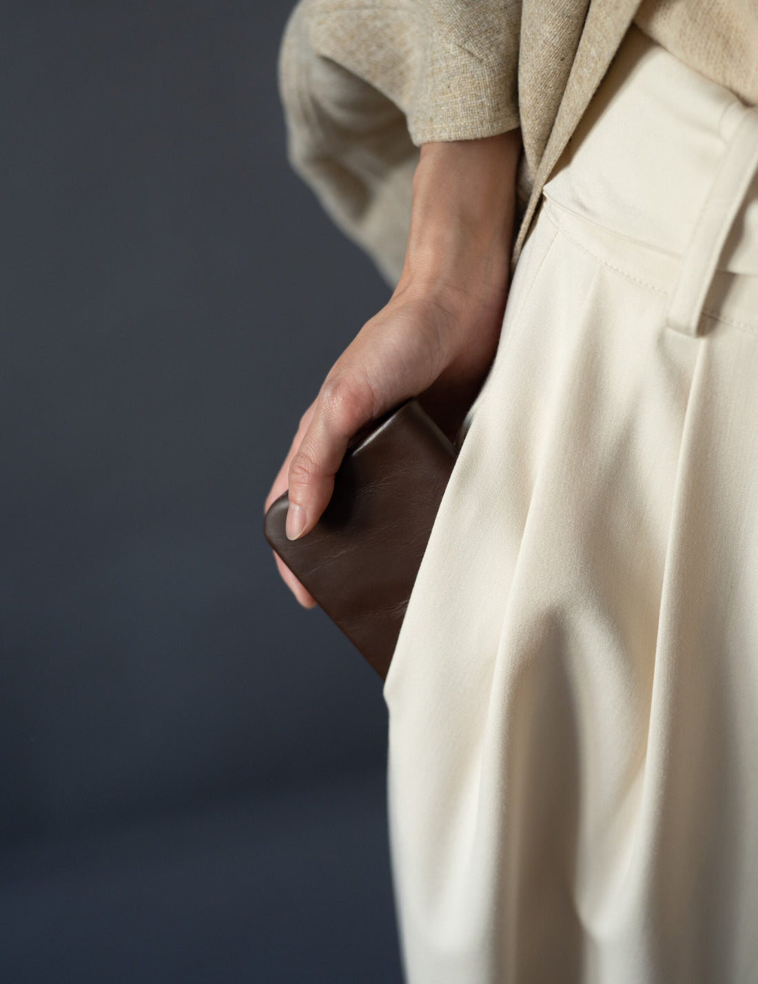  Light 皮質零錢包・棕色