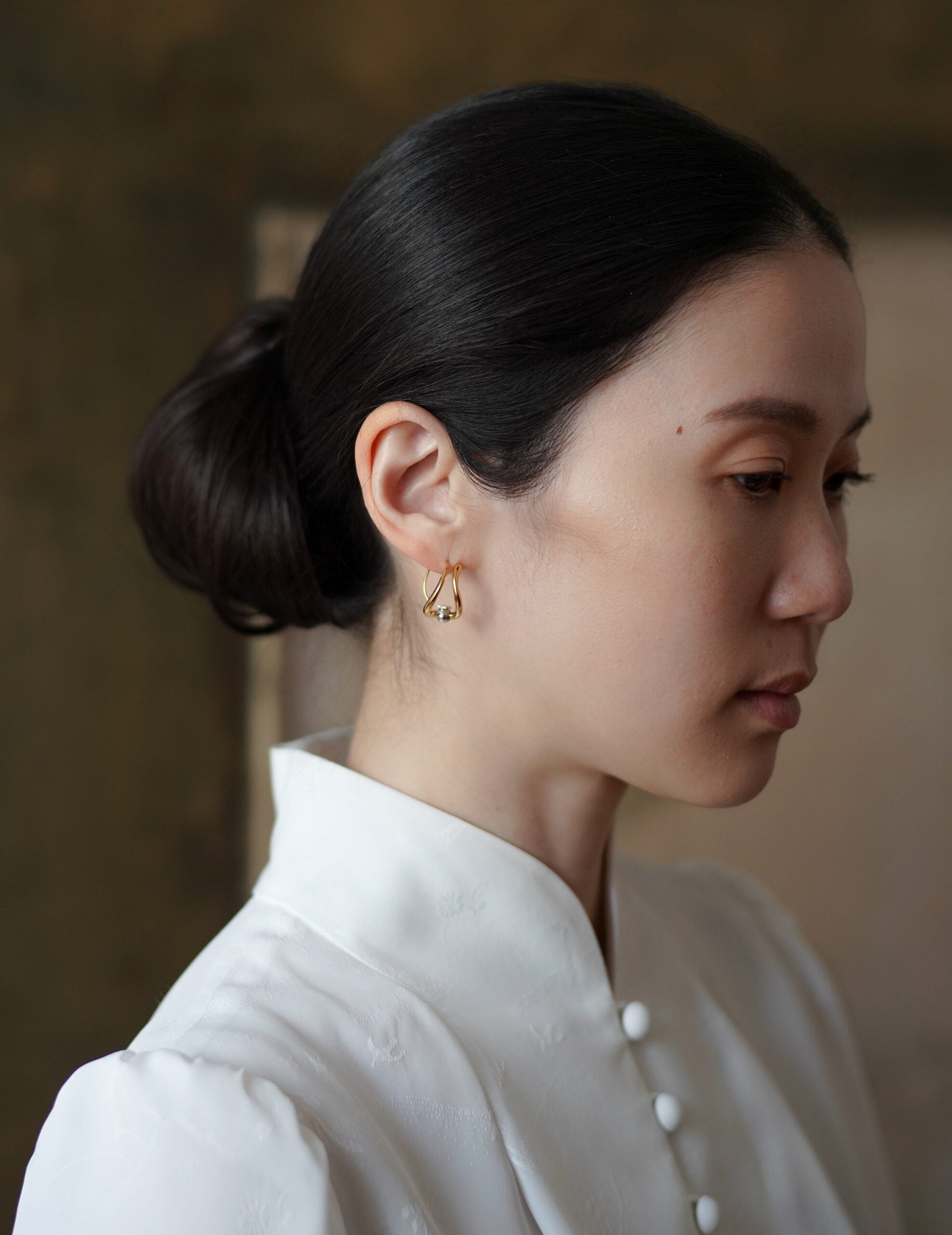 Wave Pierces Calm·耳環&琥珀吊墜組合