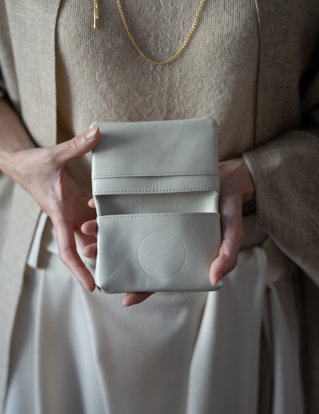 Light Leather Card Case・Grey