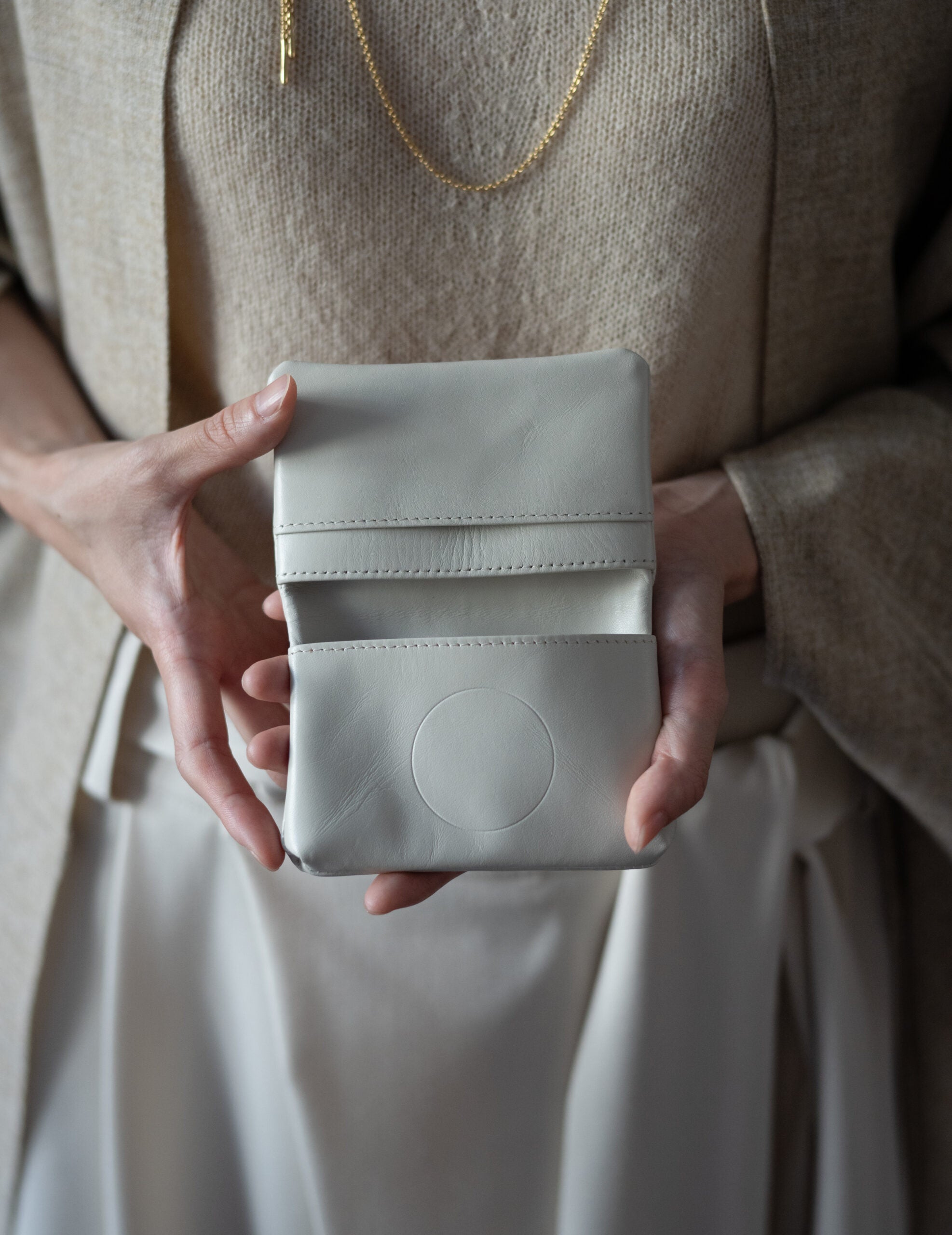 Light Leather Card Case・Grey