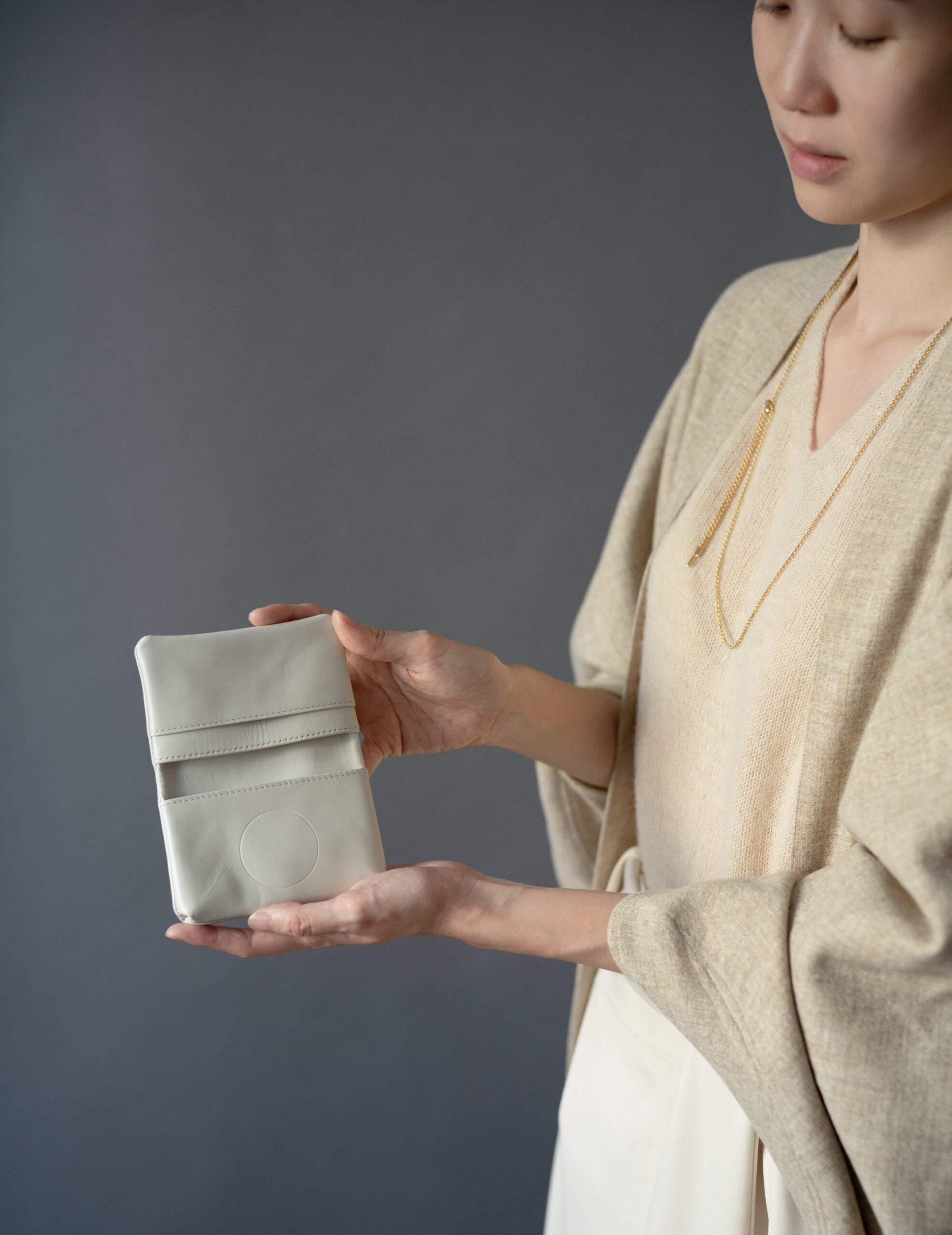 Light Leather Card Case・Grey