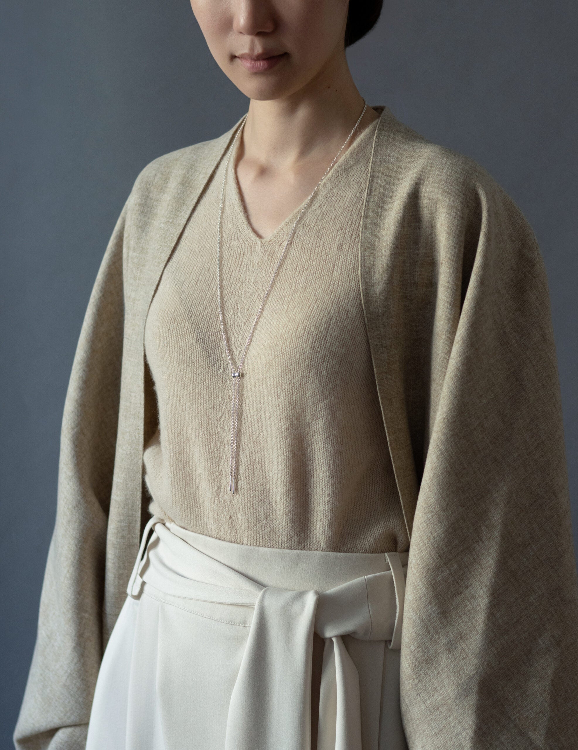 Cord 可調節長鍊・銀色