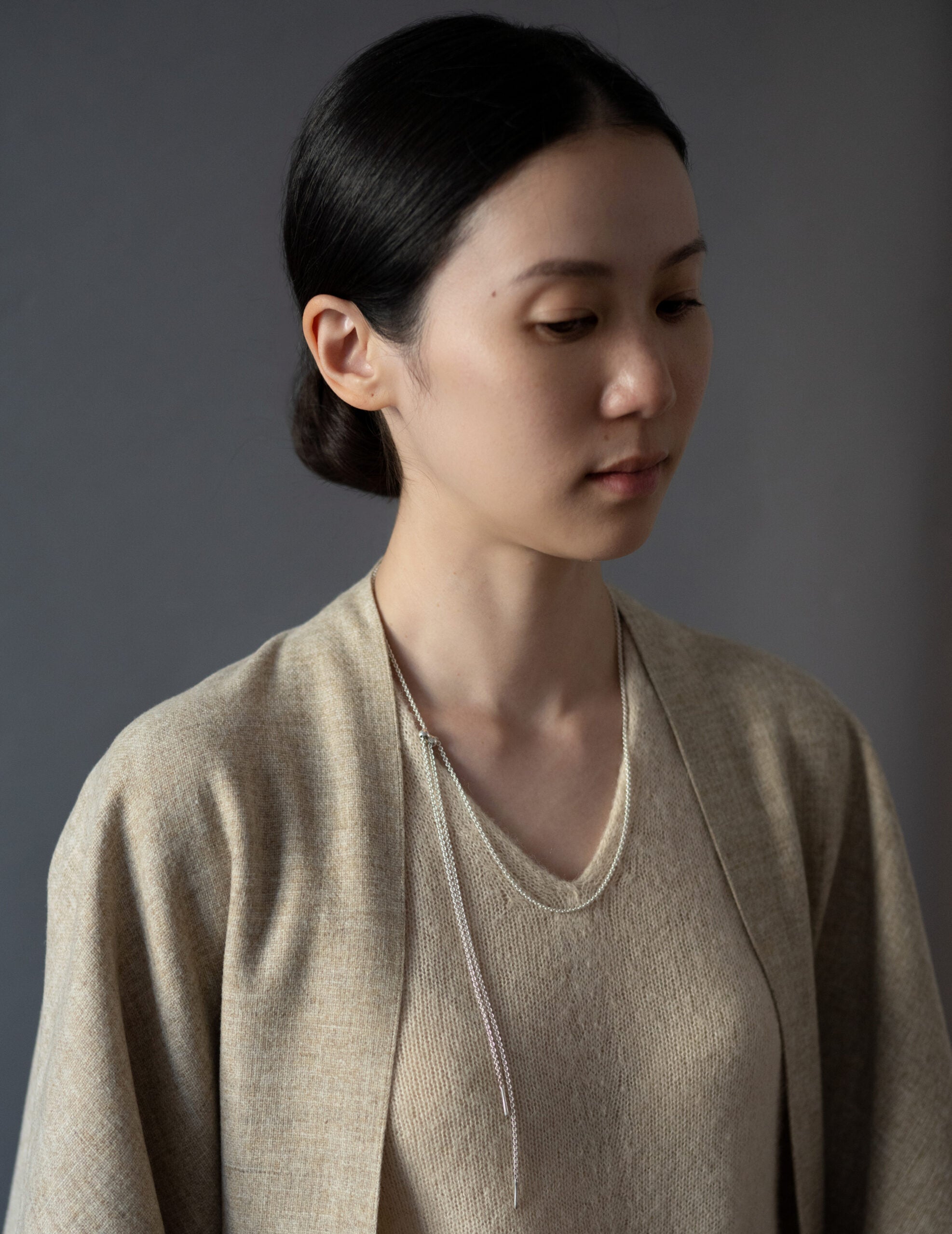 Cord 可調節長鍊・銀色