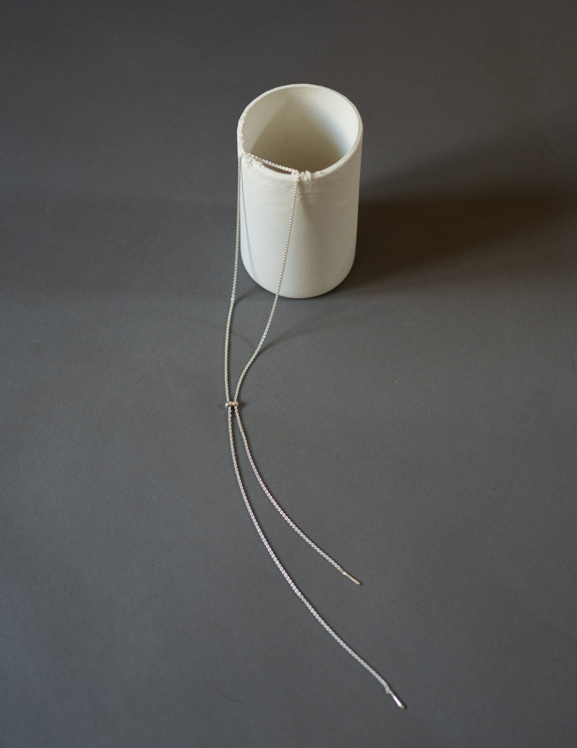 Cord 可調節長鍊・銀色