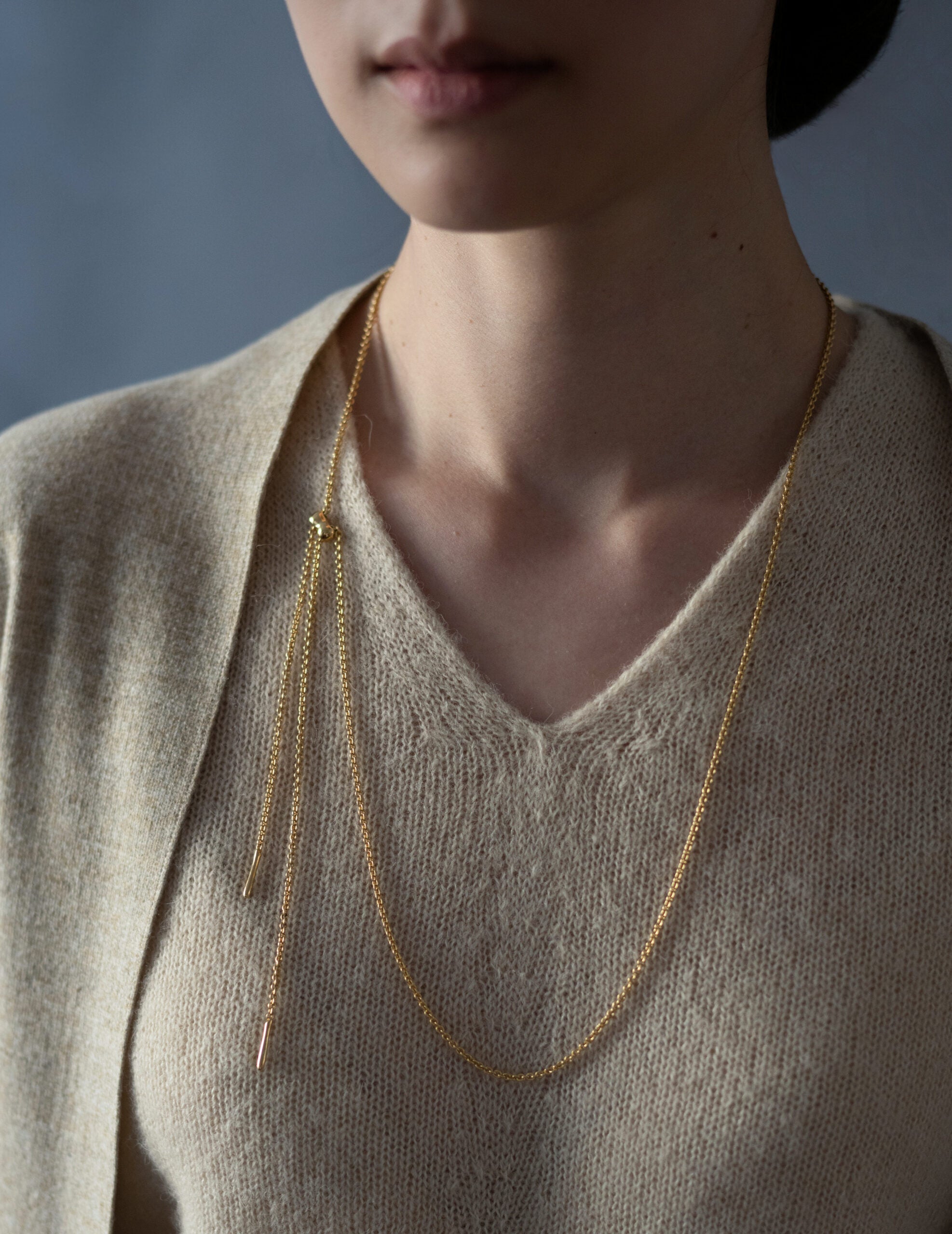 Cord 可調節長鍊・金色