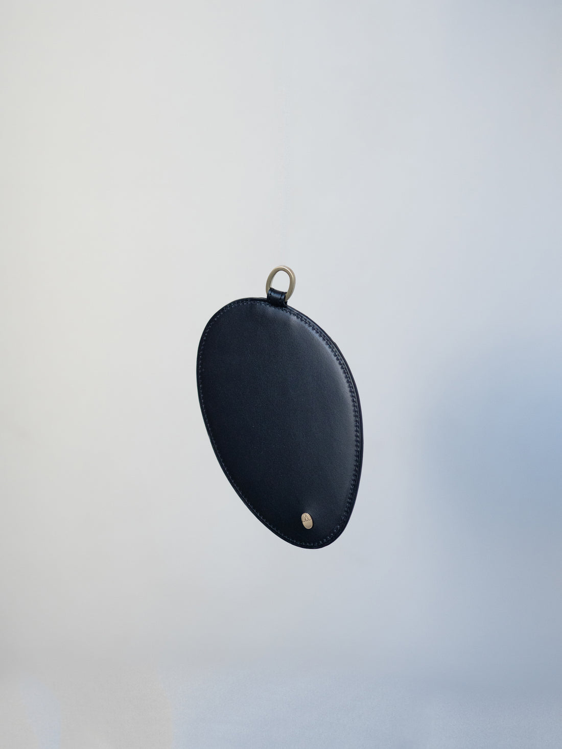 Mame Kurogouchi × Tsuchiya Kaban Monogram Rounded Leather Card Sleeve・Black