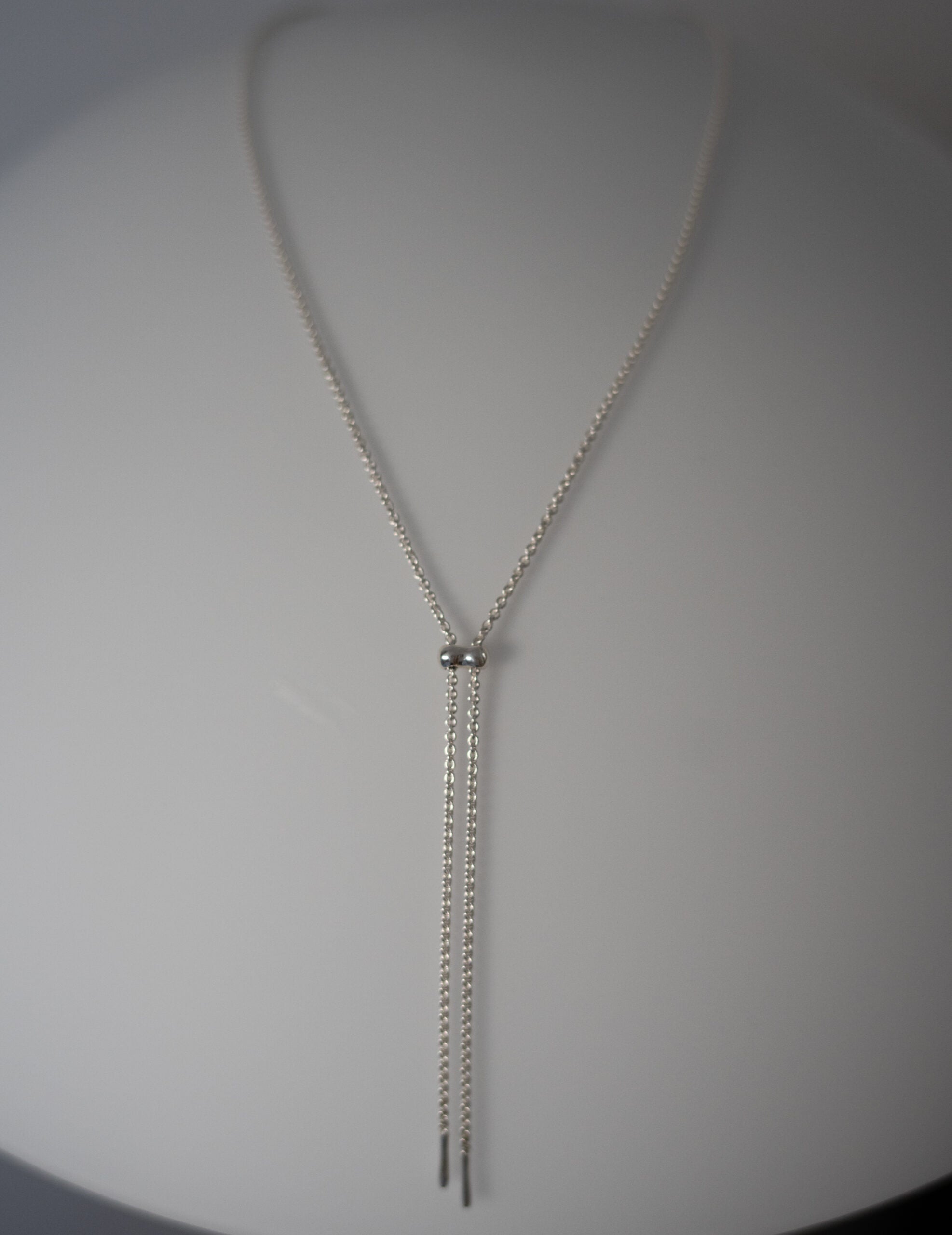 Cord 可調節長鍊・銀色