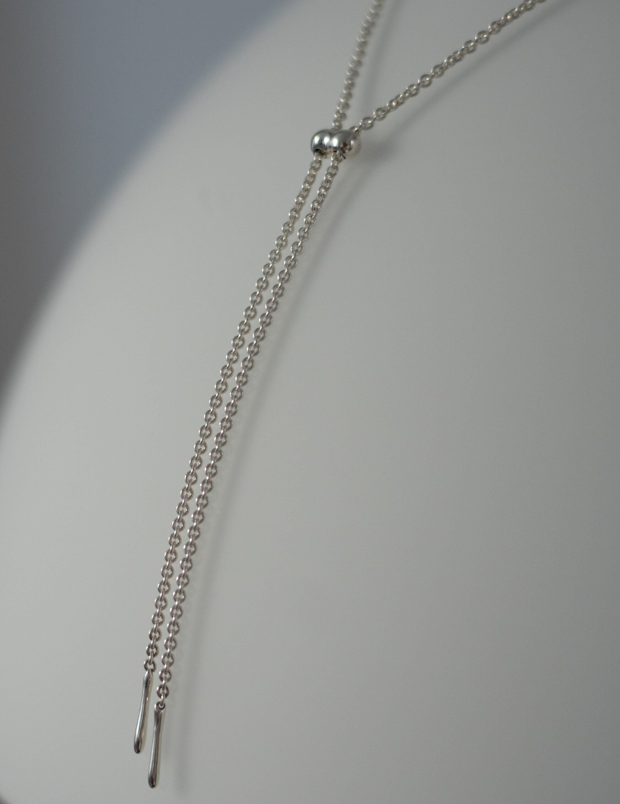 Cord 可調節長鍊・銀色