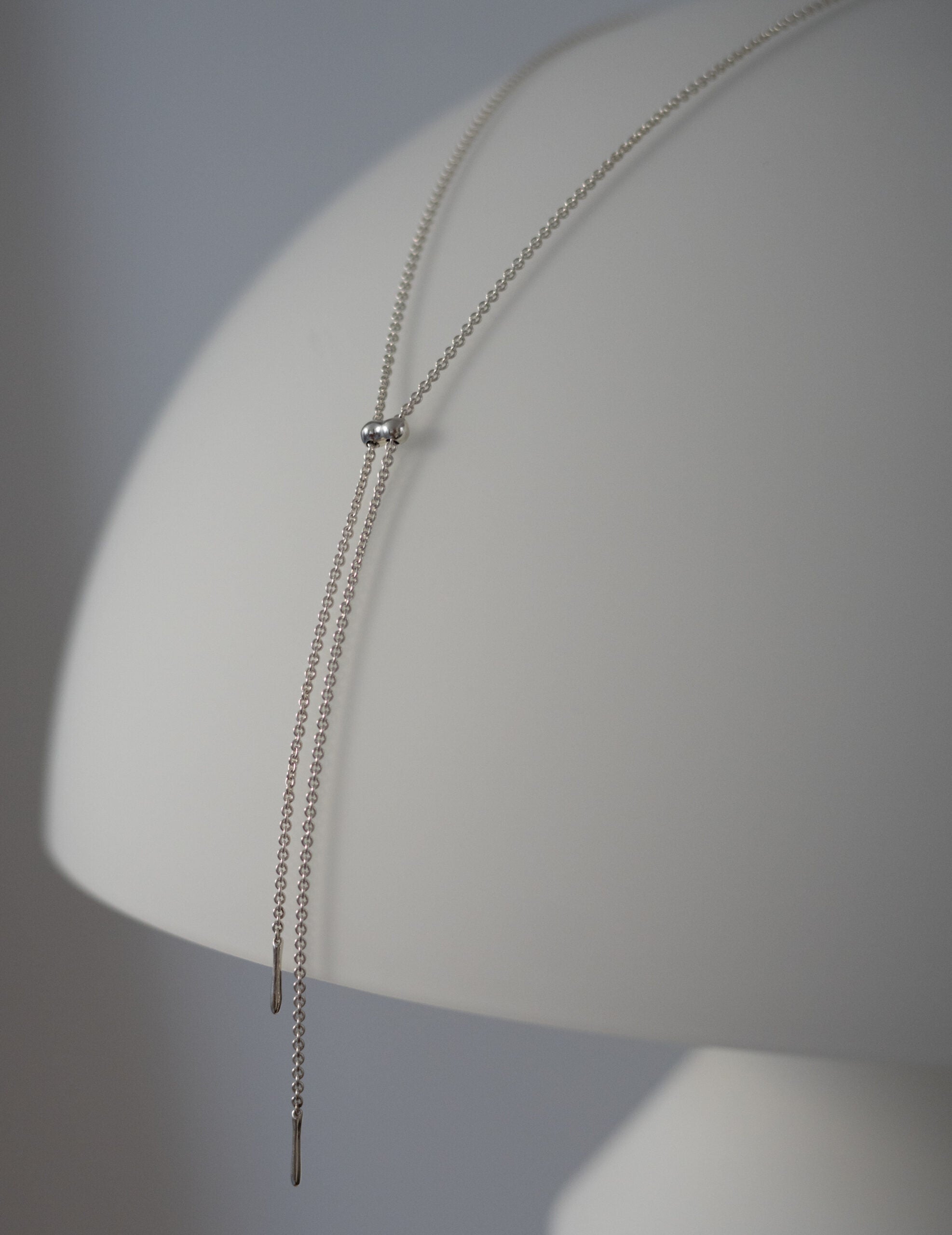 Cord 可調節長鍊・銀色