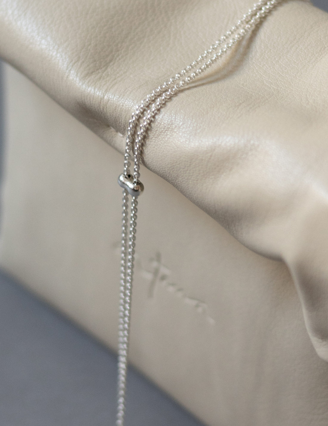 Cord 可調節長鍊・銀色