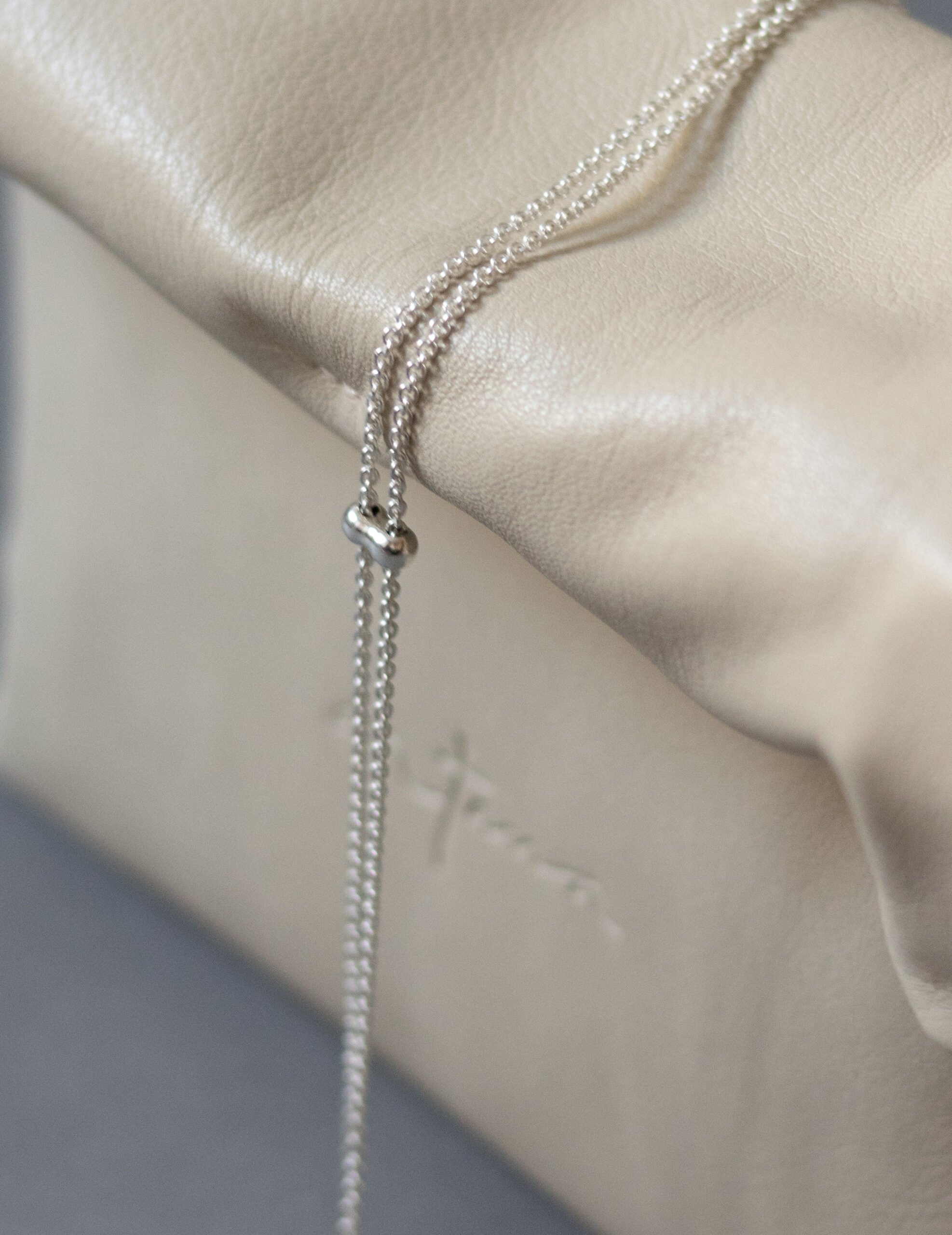 Cord 可調節長鍊・銀色