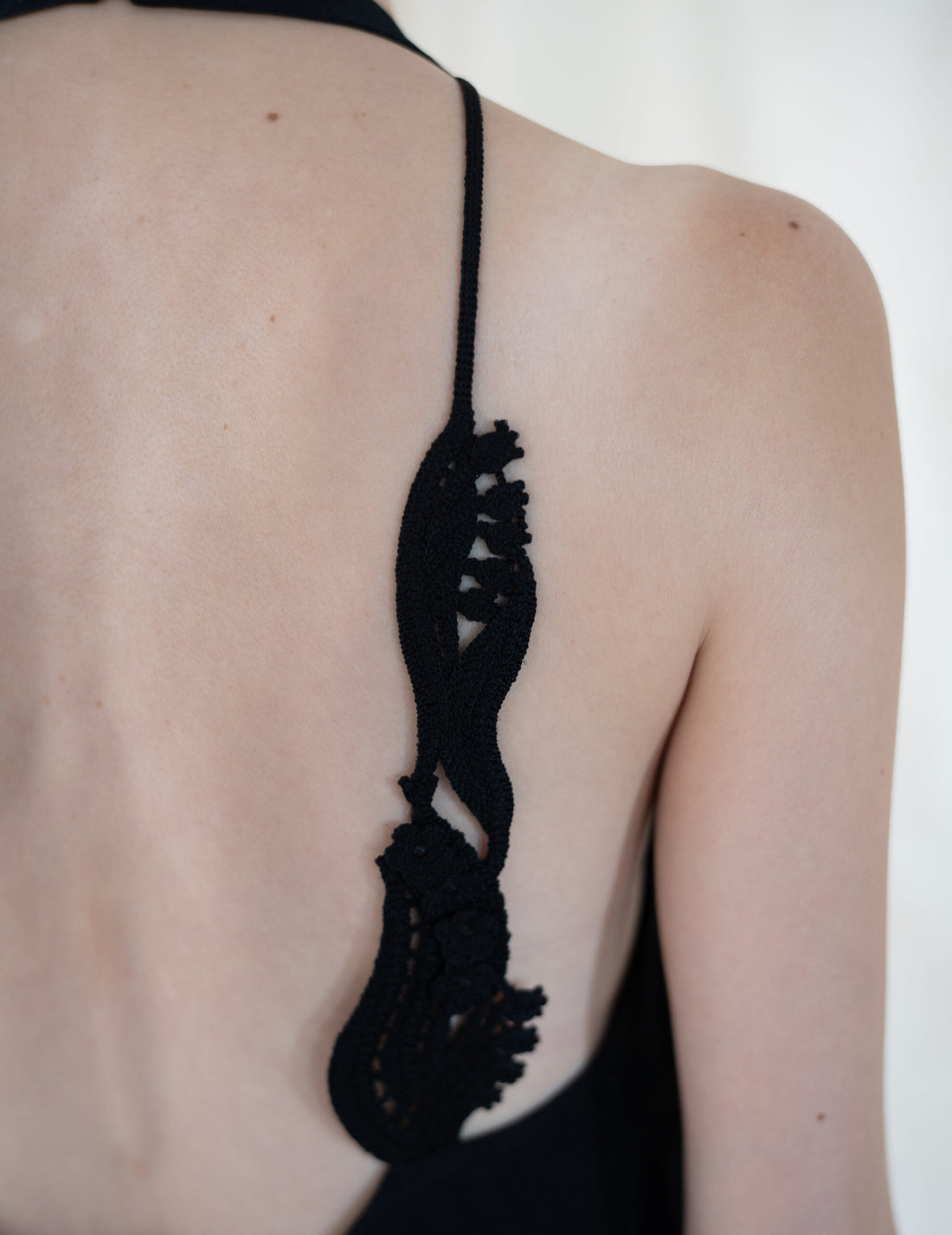 Floral Jacquard Camisole Dress・Black