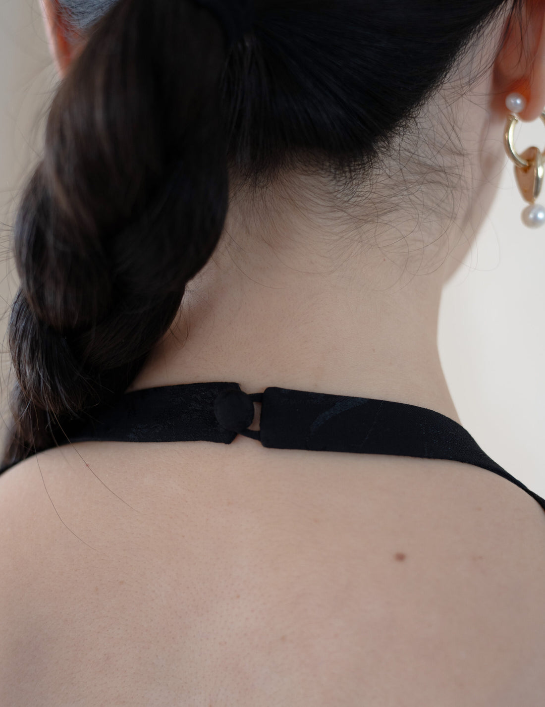 Floral Jacquard Camisole Dress・Black