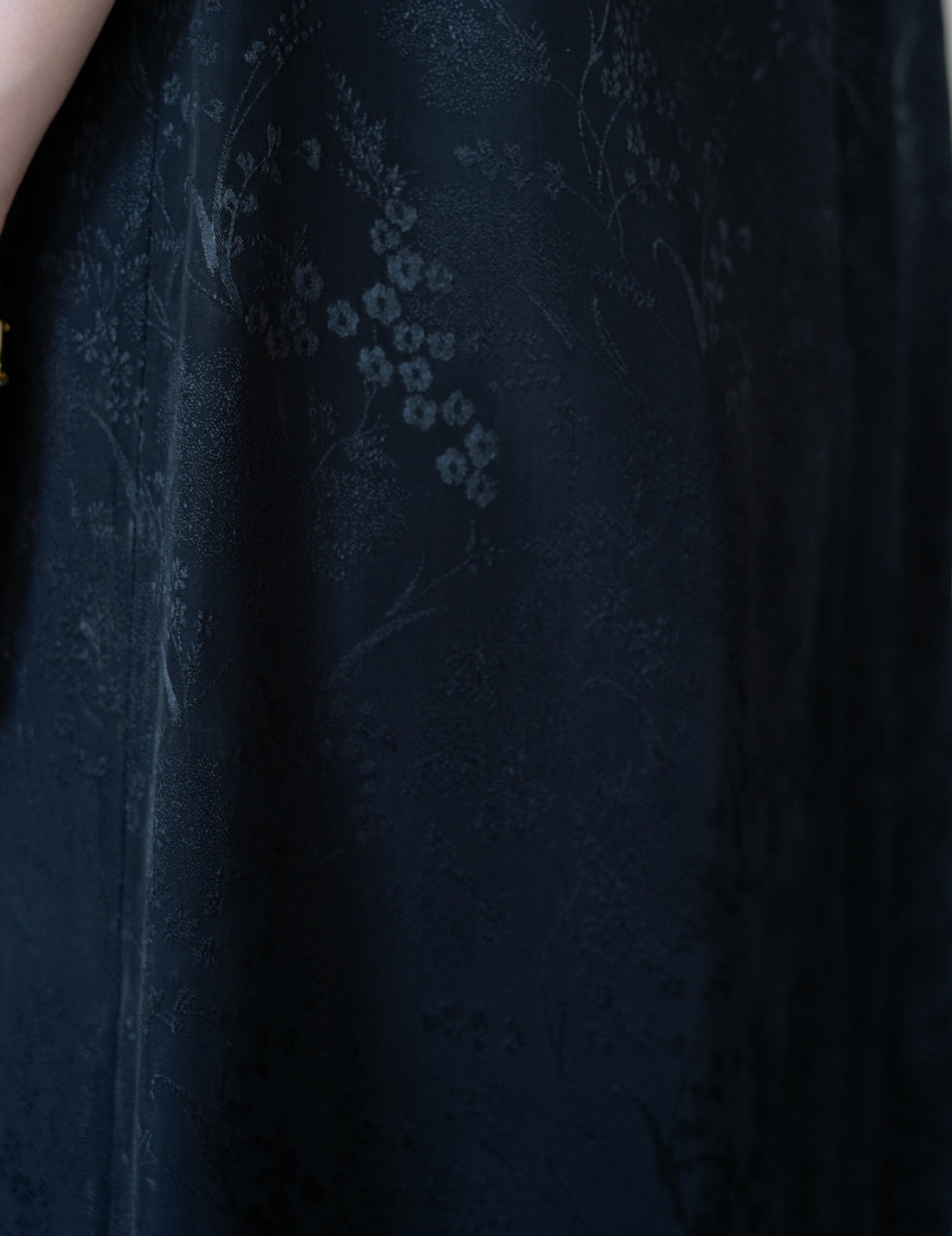 Floral Jacquard Camisole Dress・Black