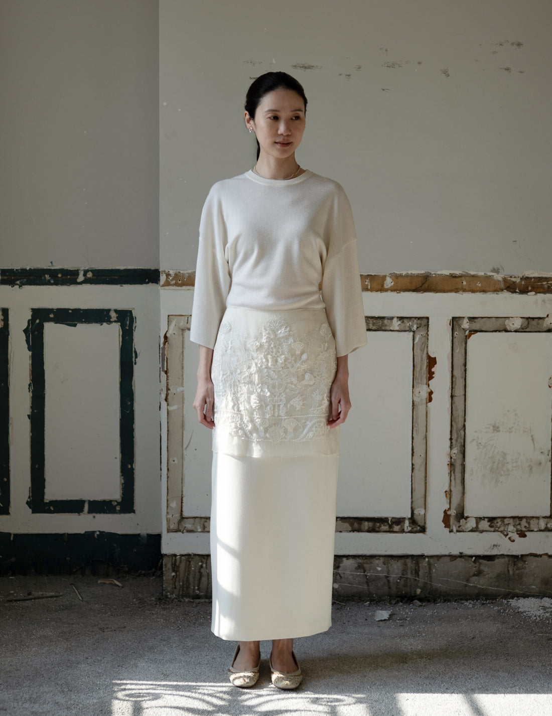 KAMA Merino Wool Top・Stone