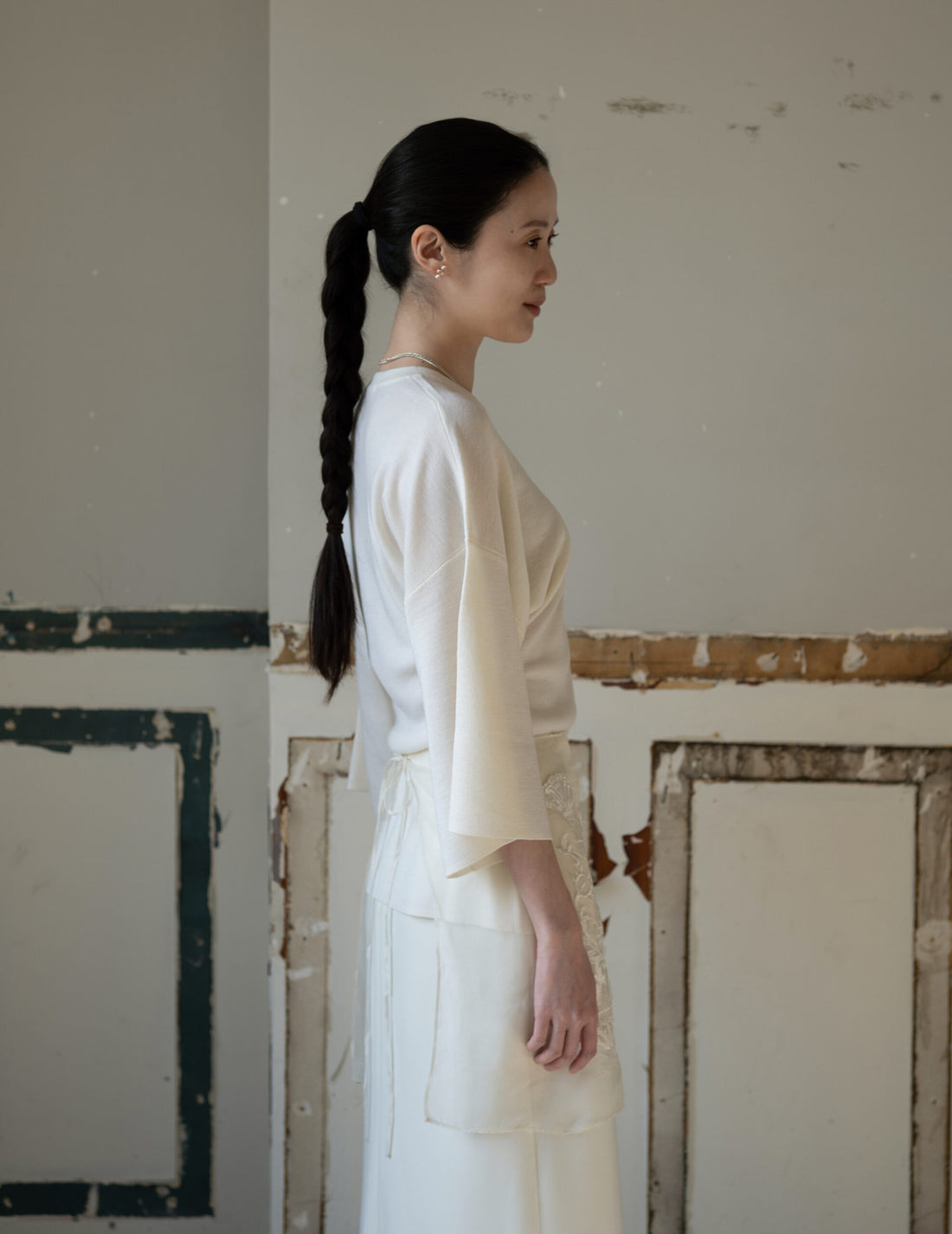 KAMA Merino Wool Top・Stone