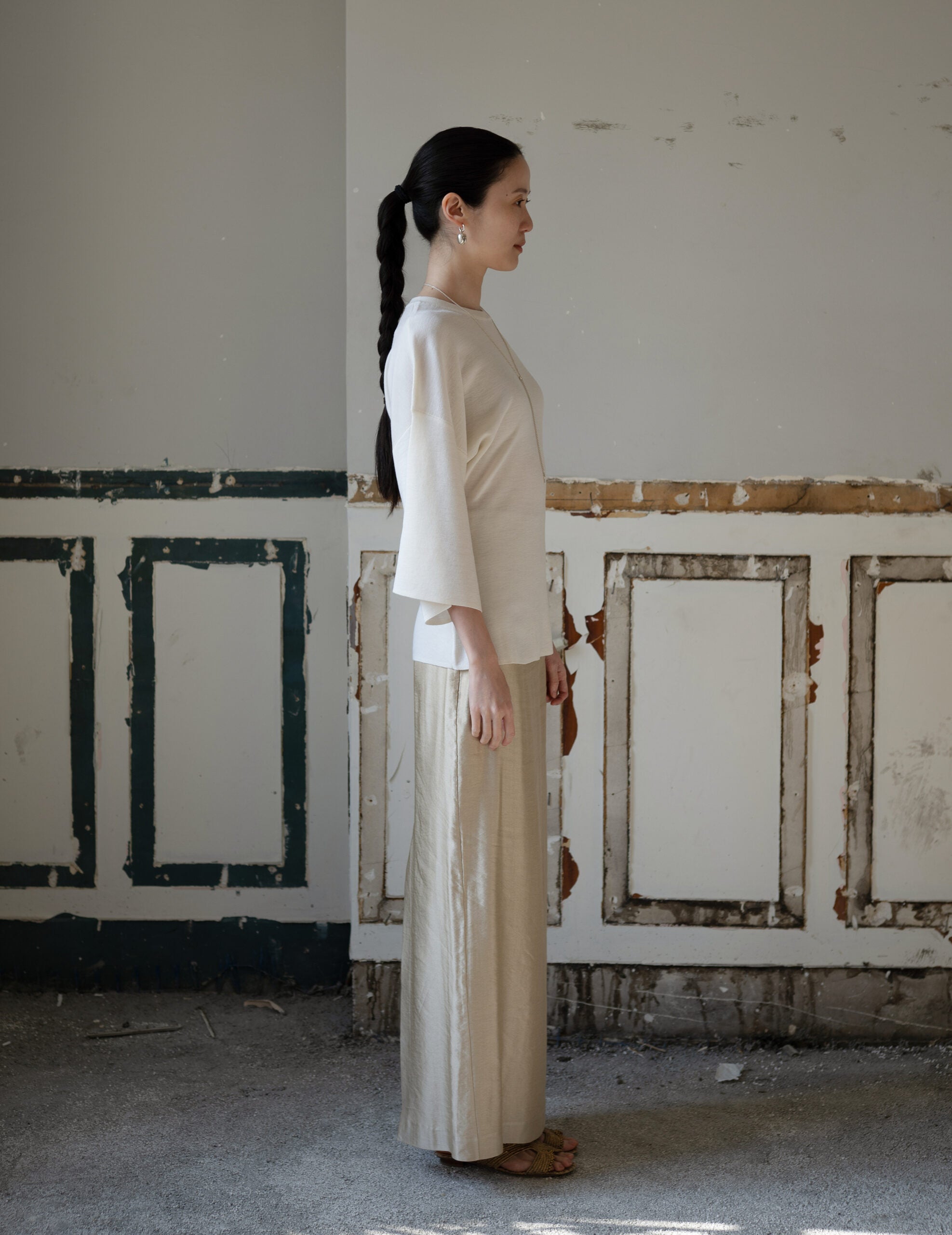 KAMA Merino Wool Top・Stone