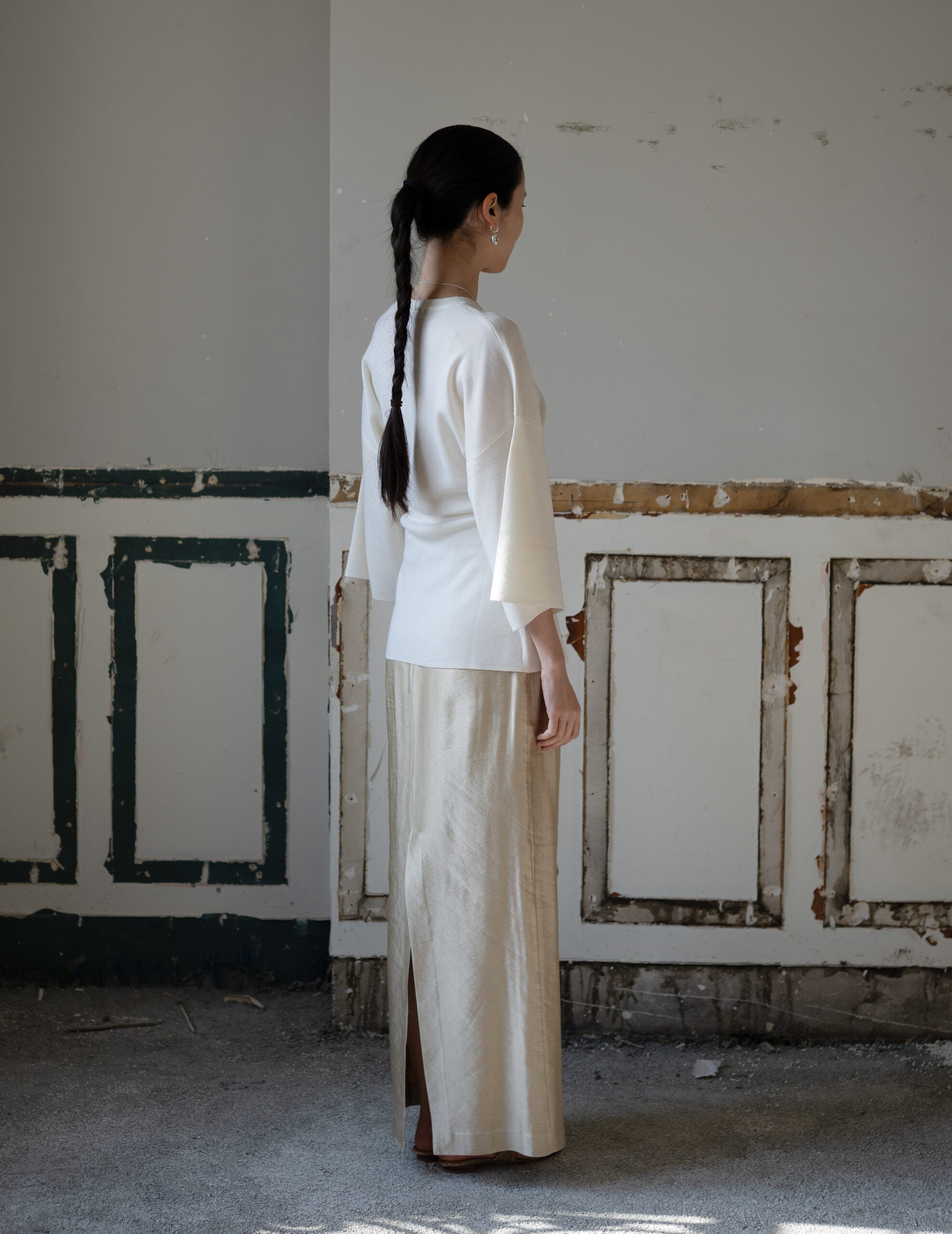 KAMA Merino Wool Top・Stone