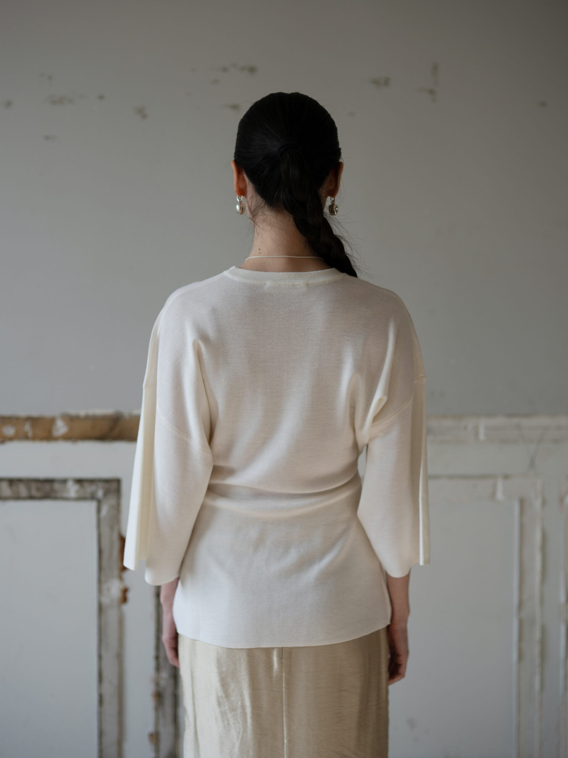 KAMA Merino Wool Top・Stone