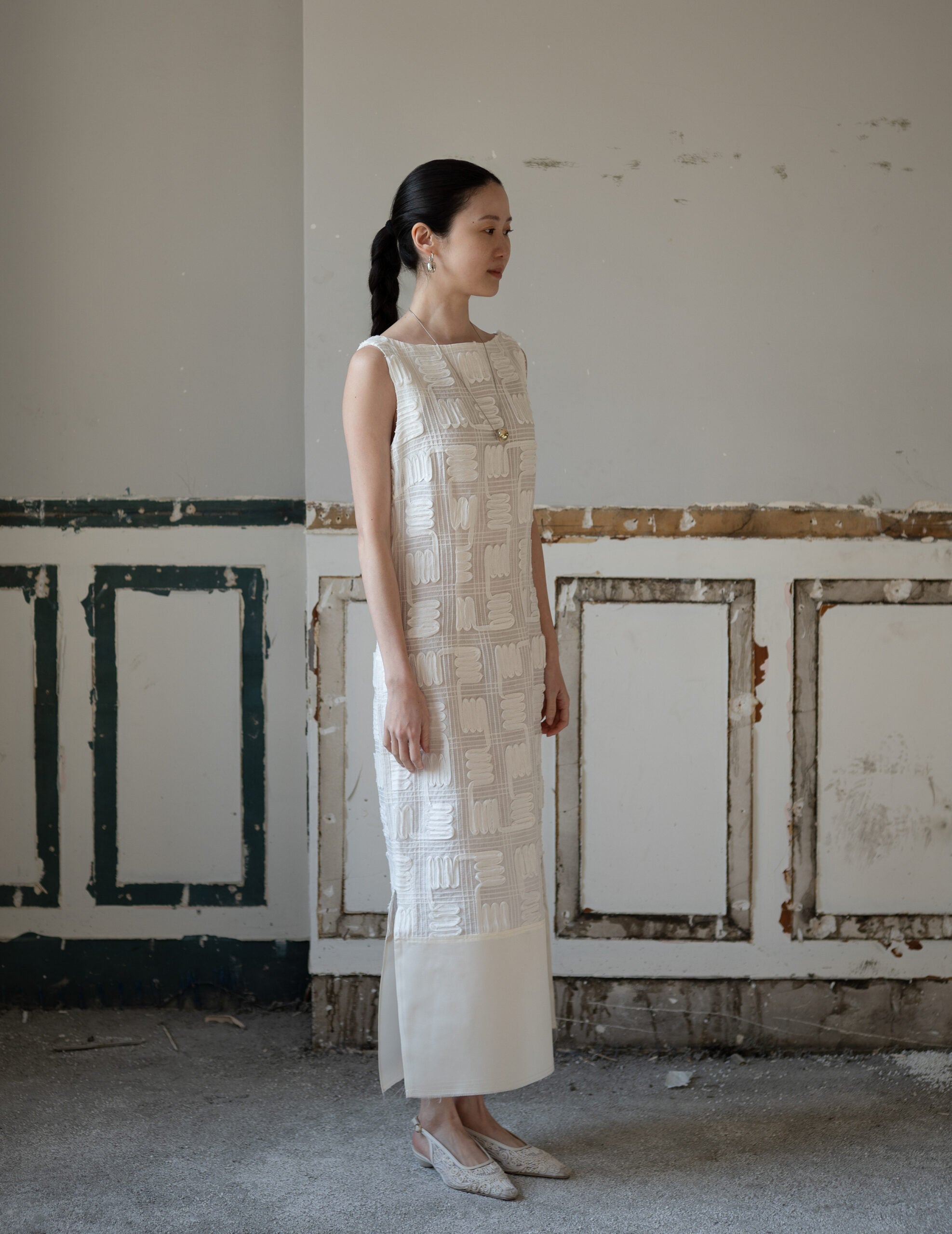 Dreya Ramie Dress・Ivory