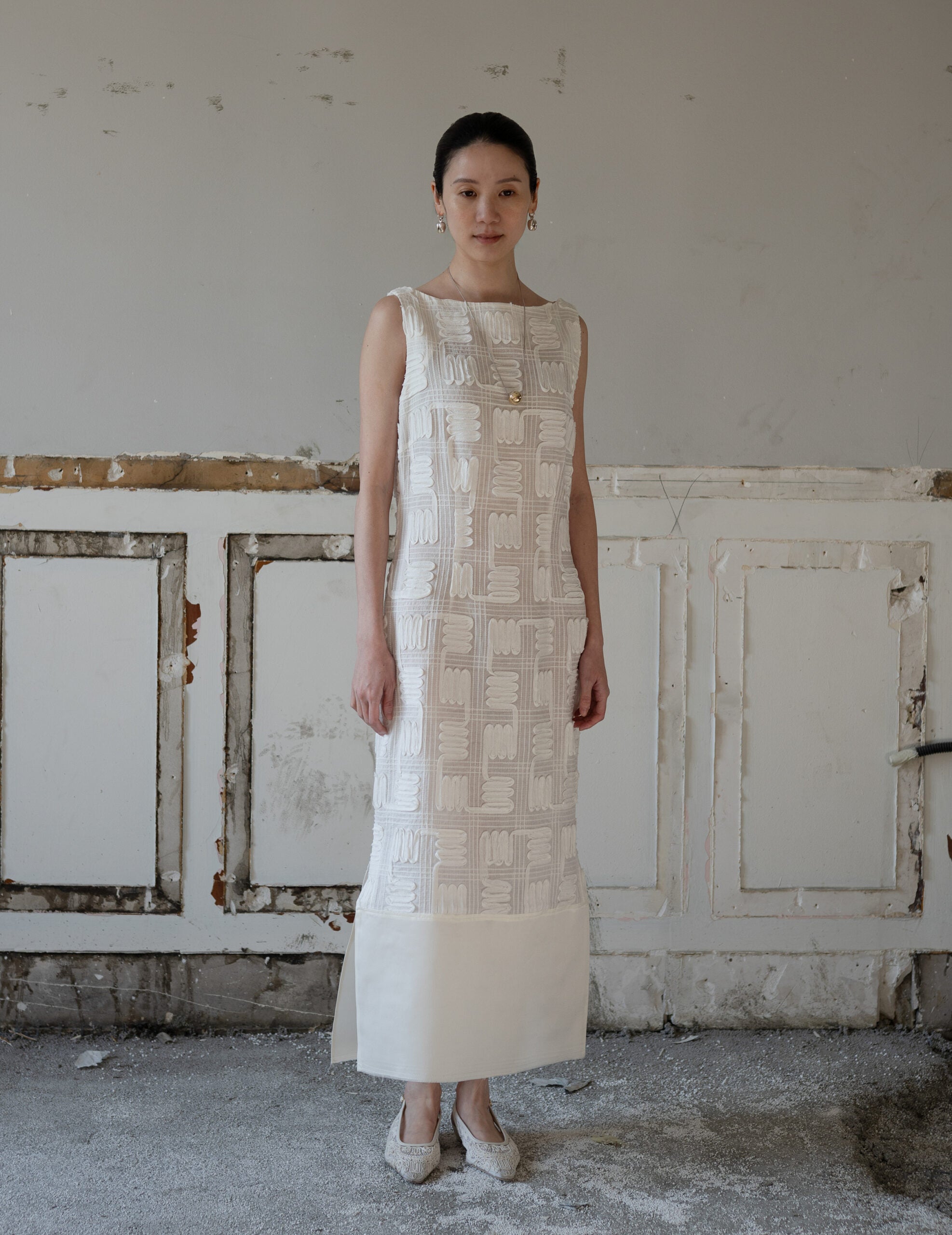 Dreya Ramie Dress・Ivory