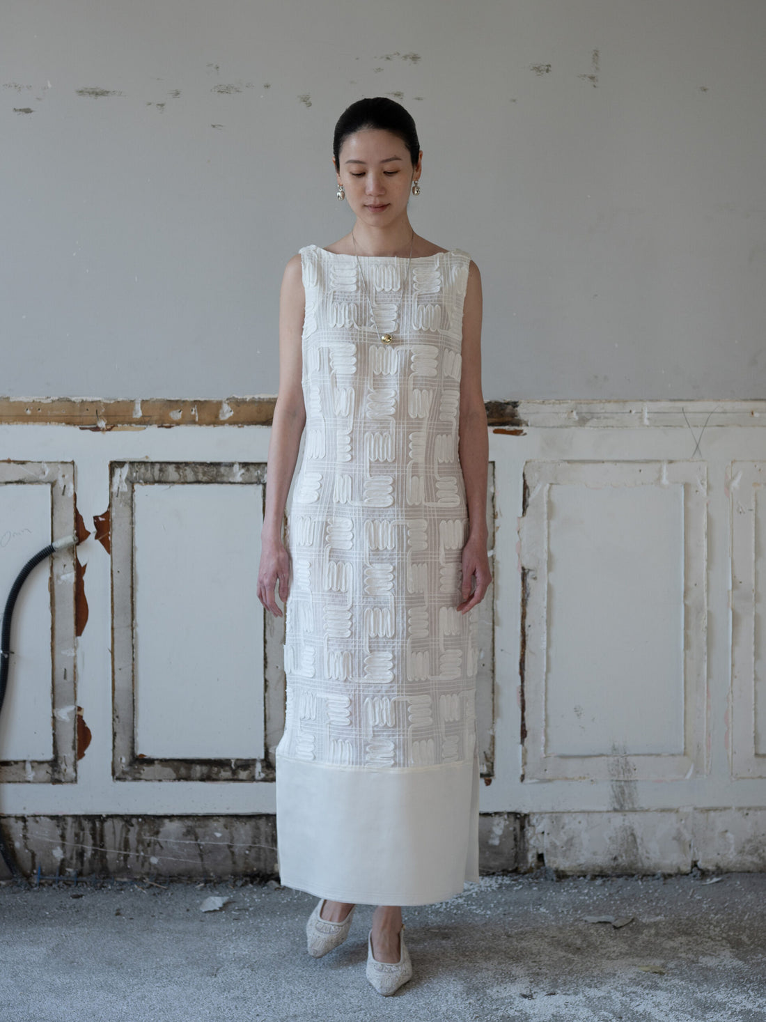 Dreya Ramie Dress・Ivory