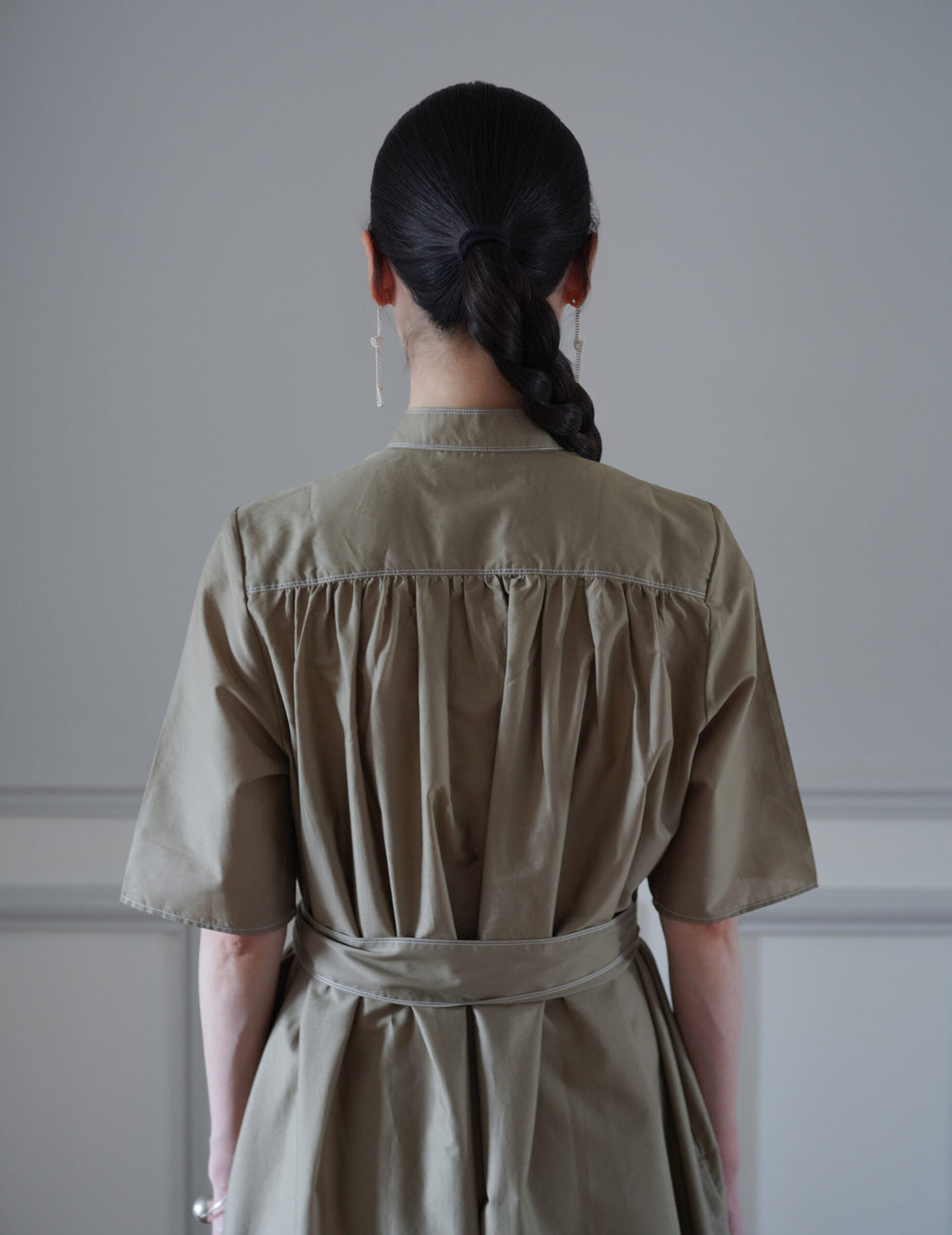 Damy Sheer Cotton 洋裝・卡其色
