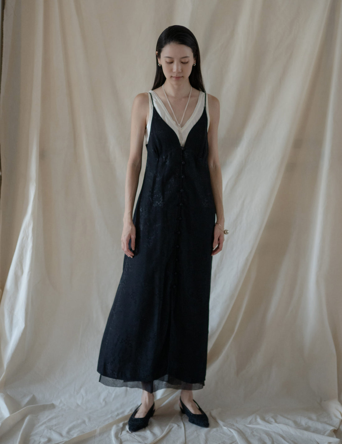 DAPHNE LONG SLIPDRESS・White