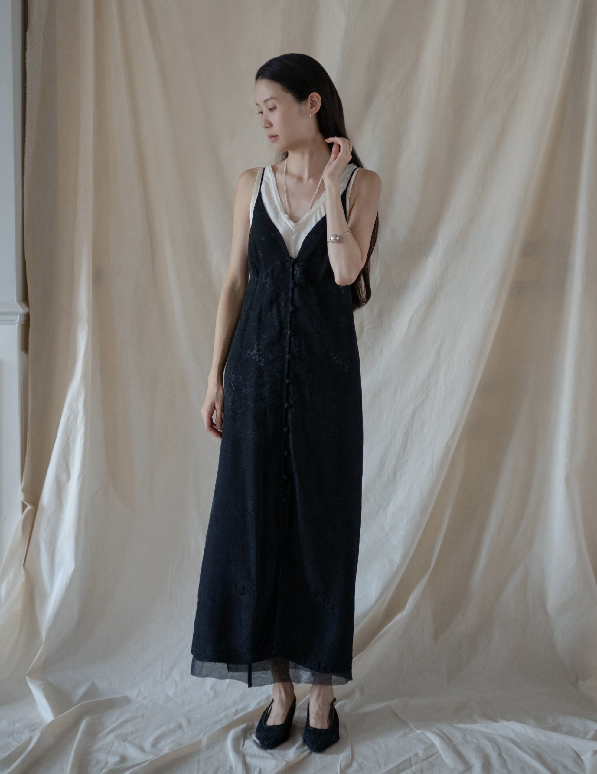 DAPHNE LONG SLIPDRESS・White