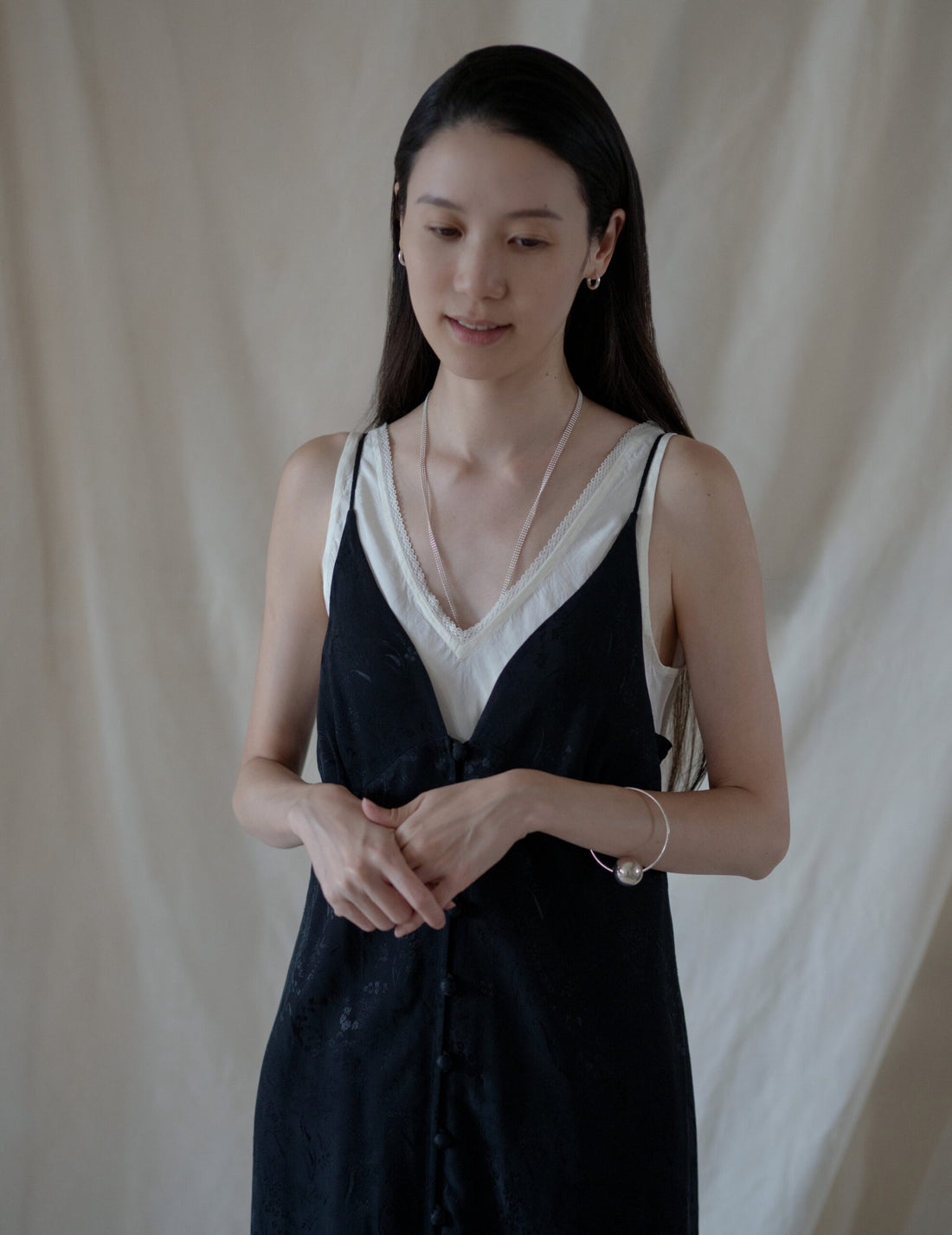 DAPHNE LONG SLIPDRESS・White