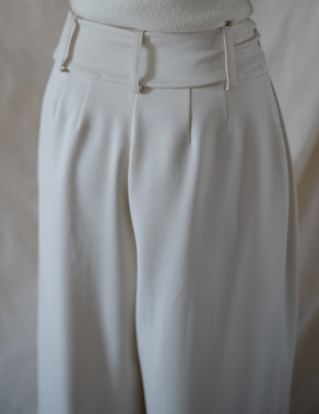 Bahroma Silk Fringe Wrap Pants・Ivory